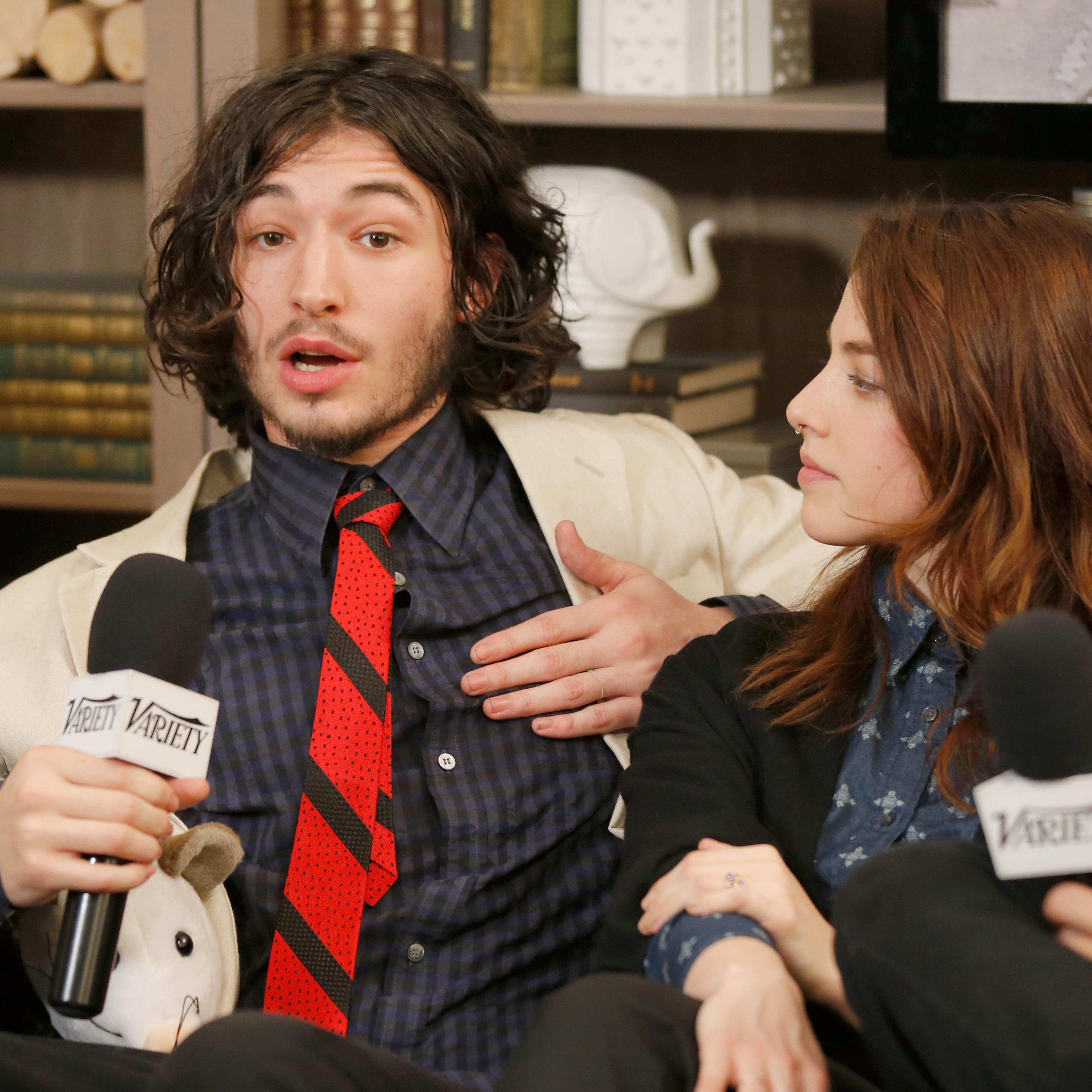 Ezra Miller and Olivia Thirlby at the Sundance Film Festival in 2015.