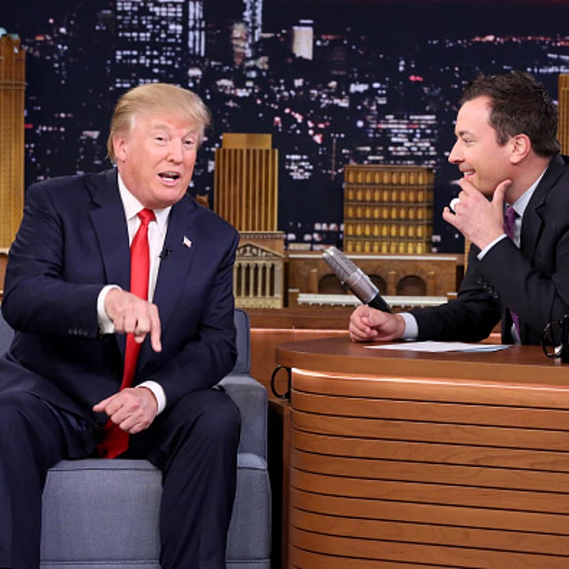 Donald Trump during an interview with host Jimmy Fallon on September 11, 2015.