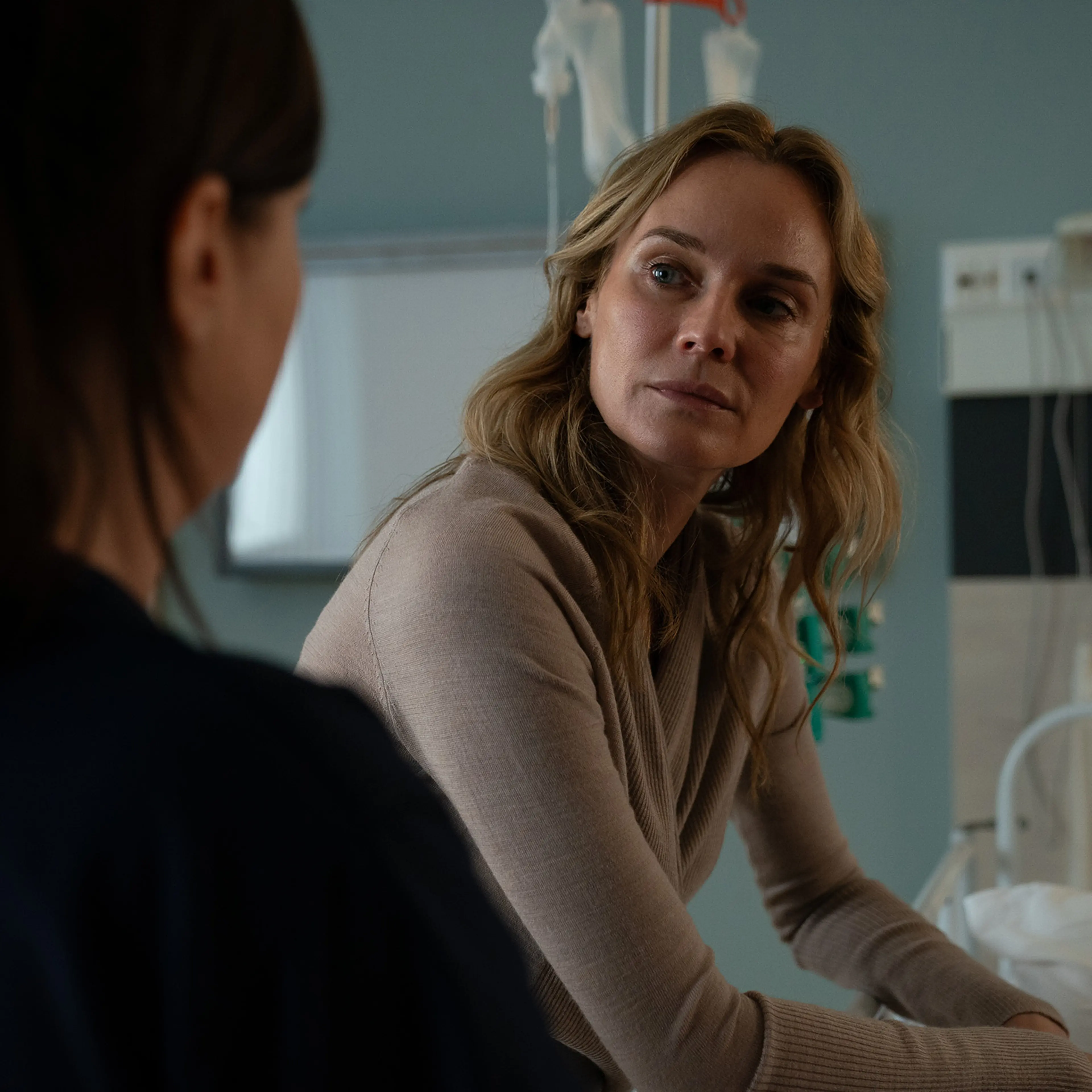 Jo Joyner and Diane Kruger in "Little Disasters", 2025.