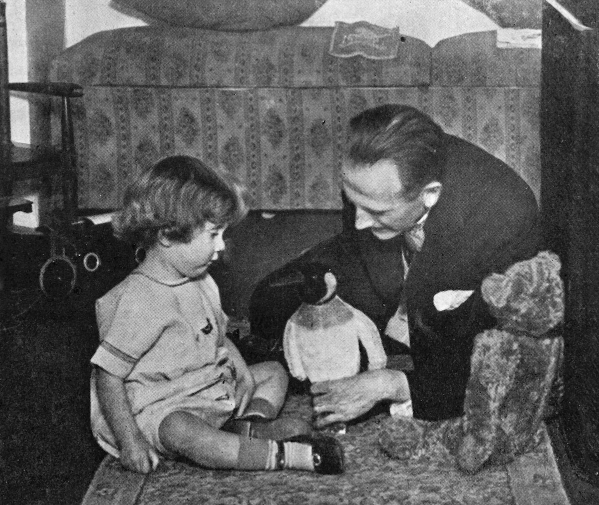 A. A. Milne and Christopher Robin