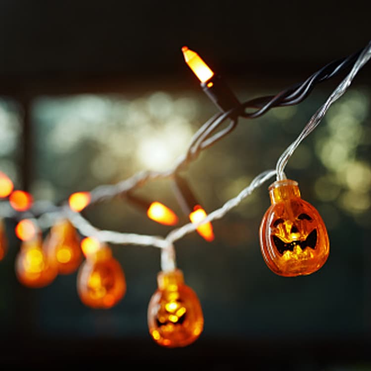 Pumpkin electric light string