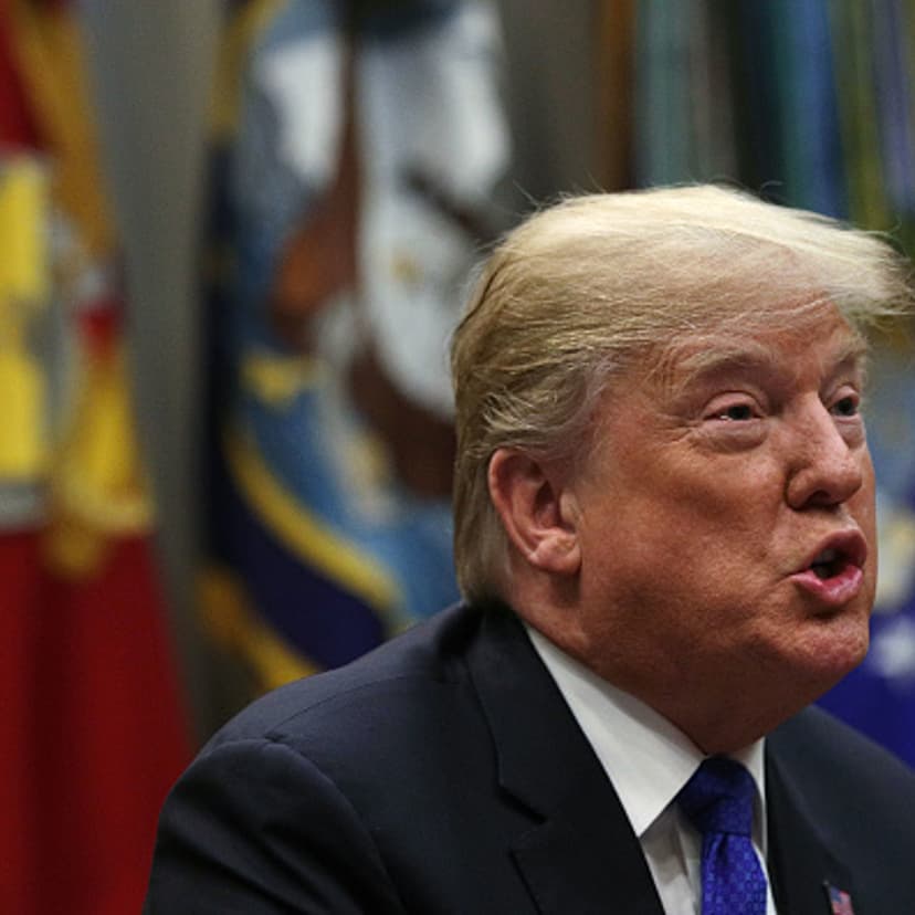 U.S. President Donald Trump speaks during a meeting in the Roosevelt Room of the White House January 4, 2018 in Washington, DC.