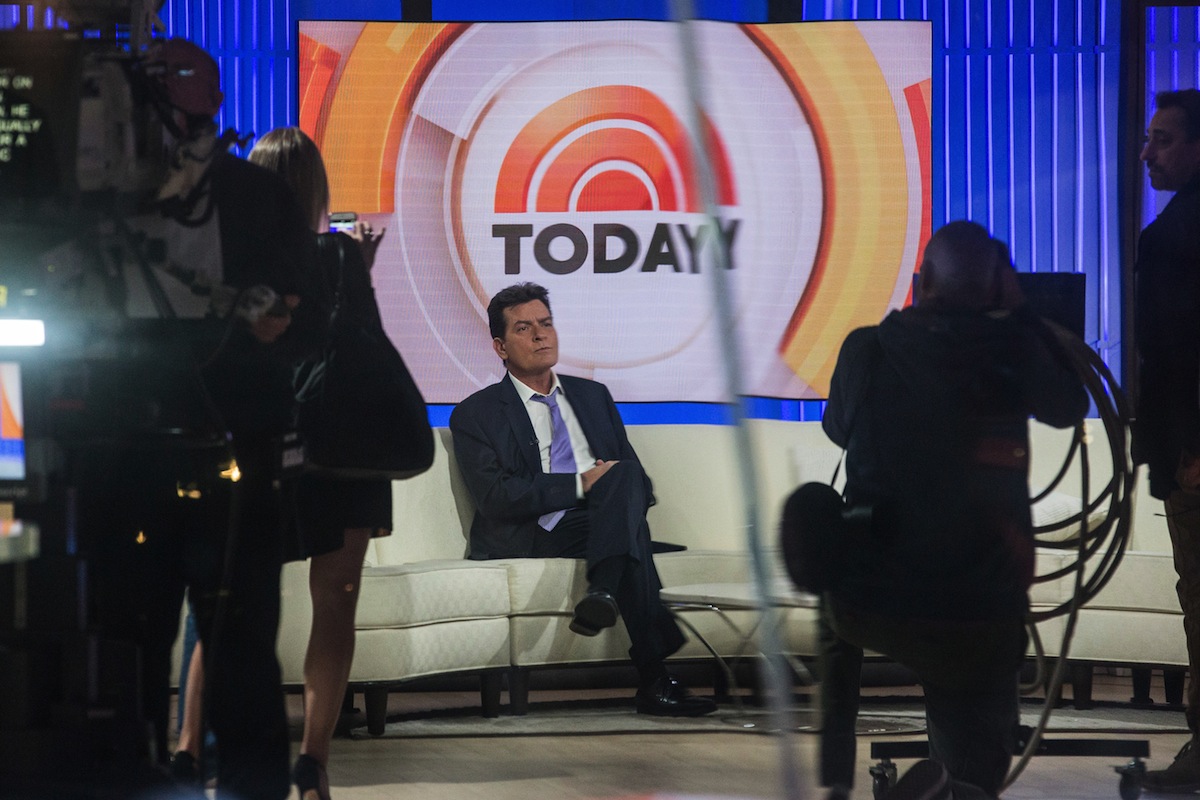 Actor Charlie Sheen Makes Announcement On Today Show During Interview With Matt Lauer