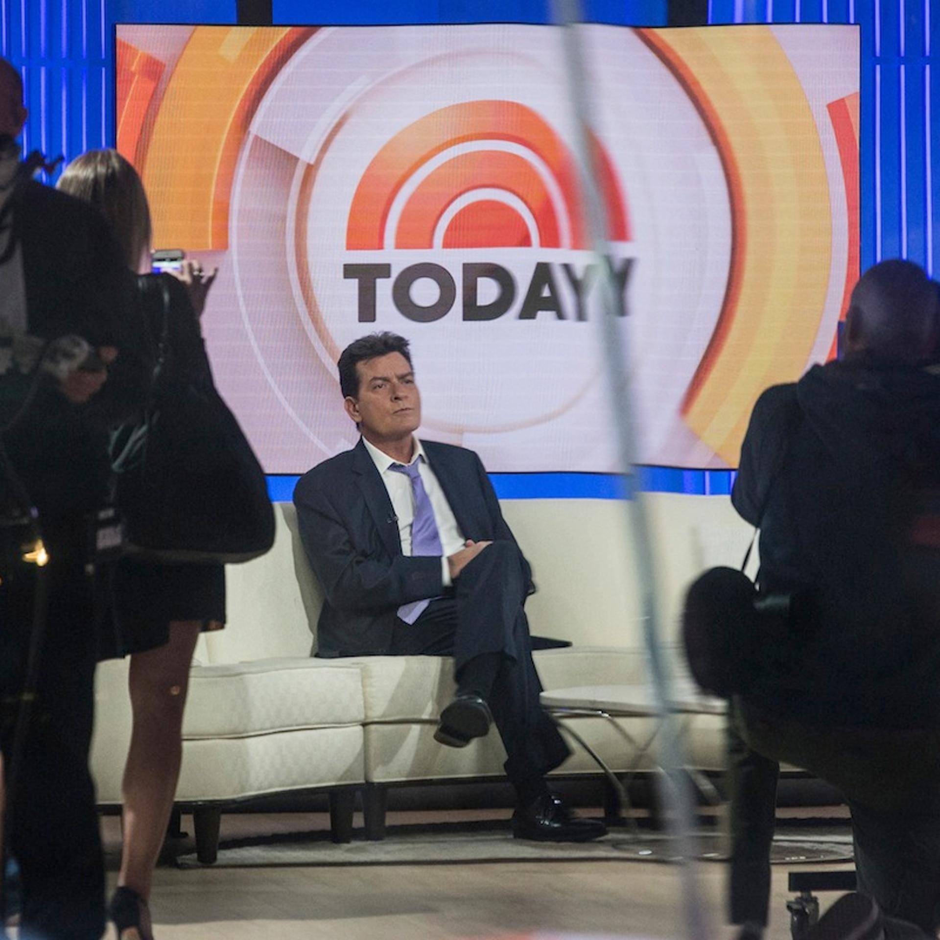 Actor Charlie Sheen Makes Announcement On Today Show During Interview With Matt Lauer