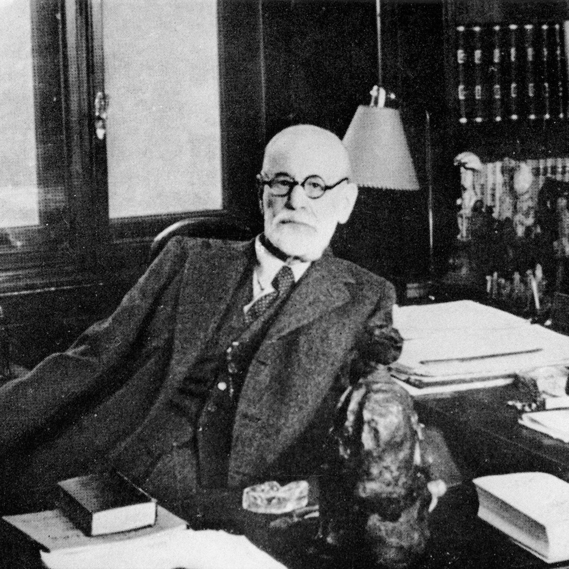 Freud Behind His Desk