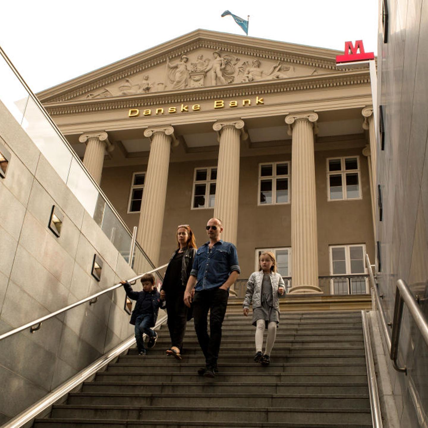 Danske Banks headquarter seen from the stairs to the Metro entrance at Kongens Nytorv on Sept. 8, 2018 in Copenhagen, Denmark.