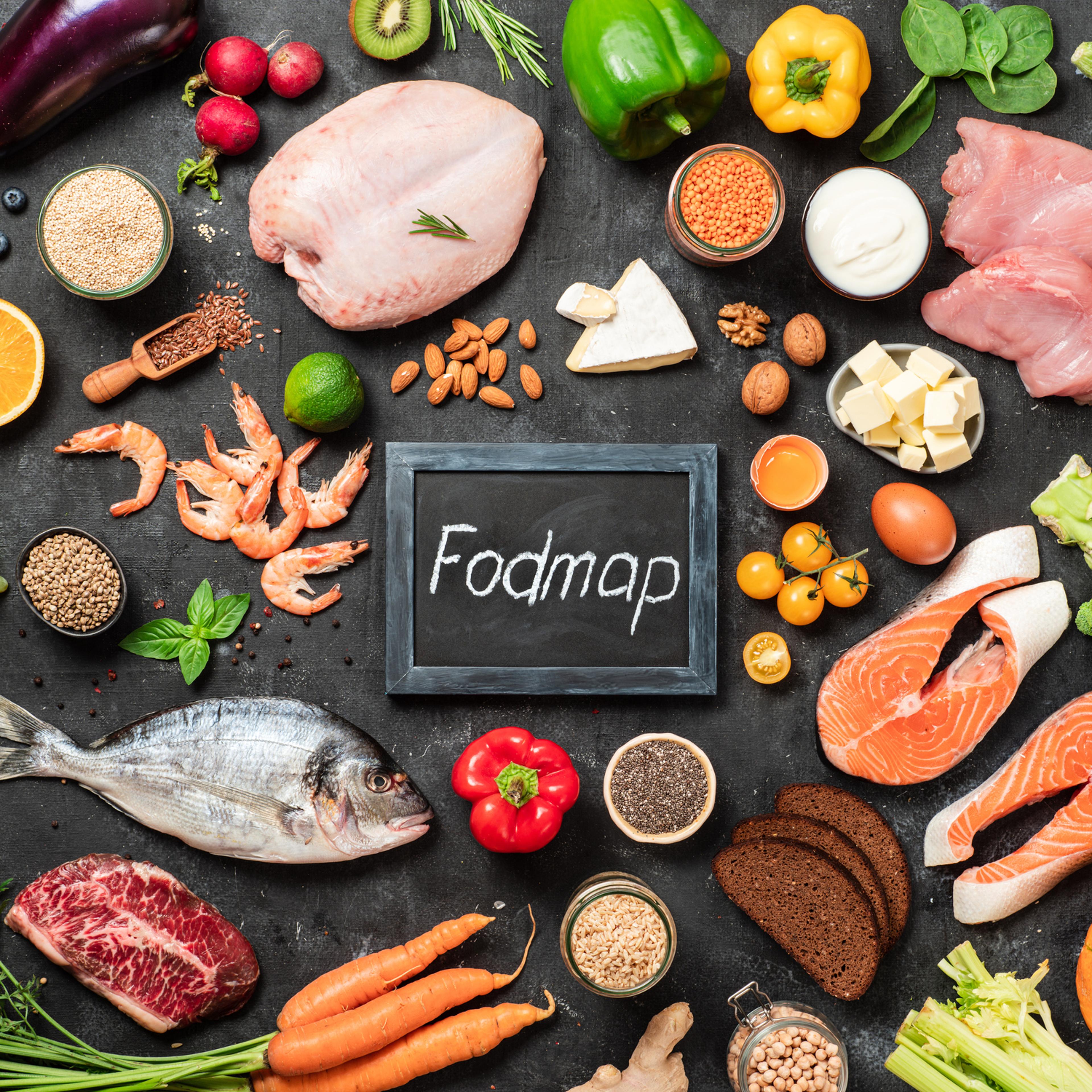 Fodmap diet concept, top view or flat lay
