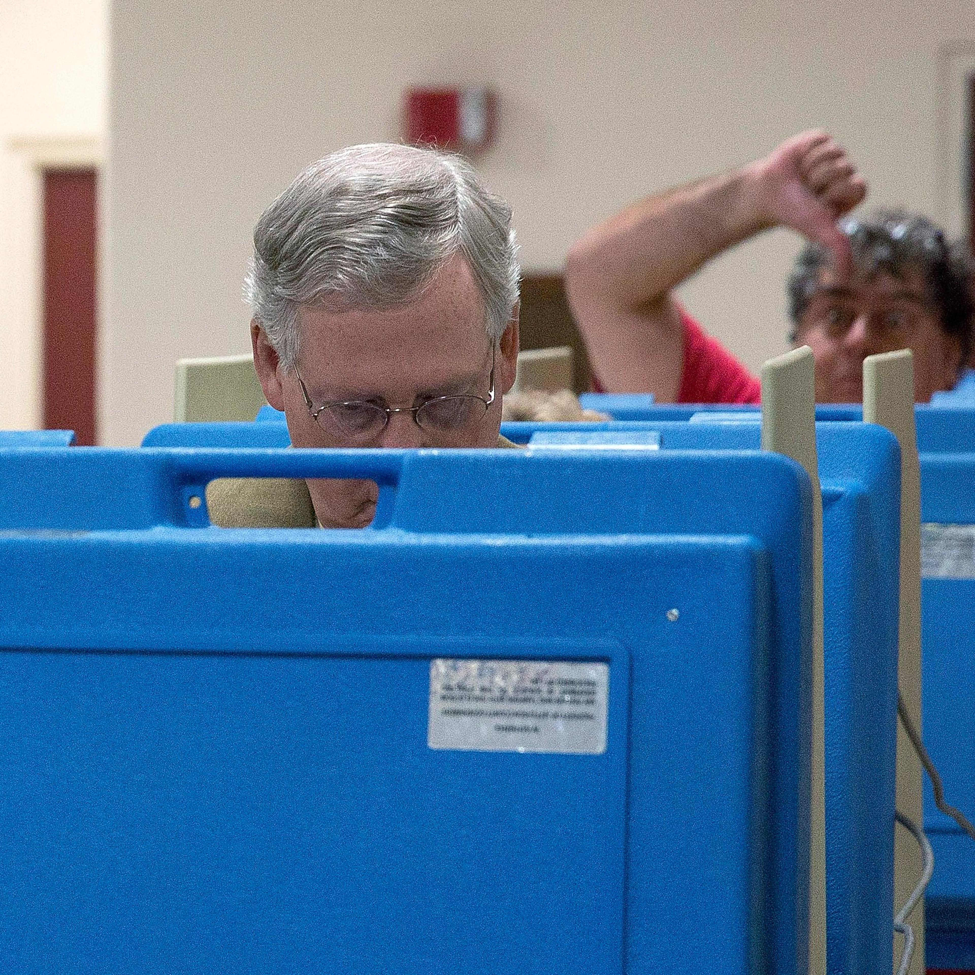 Sen. Mitch McConnell (R-KY) Casts His Vote In Midterm Elections
