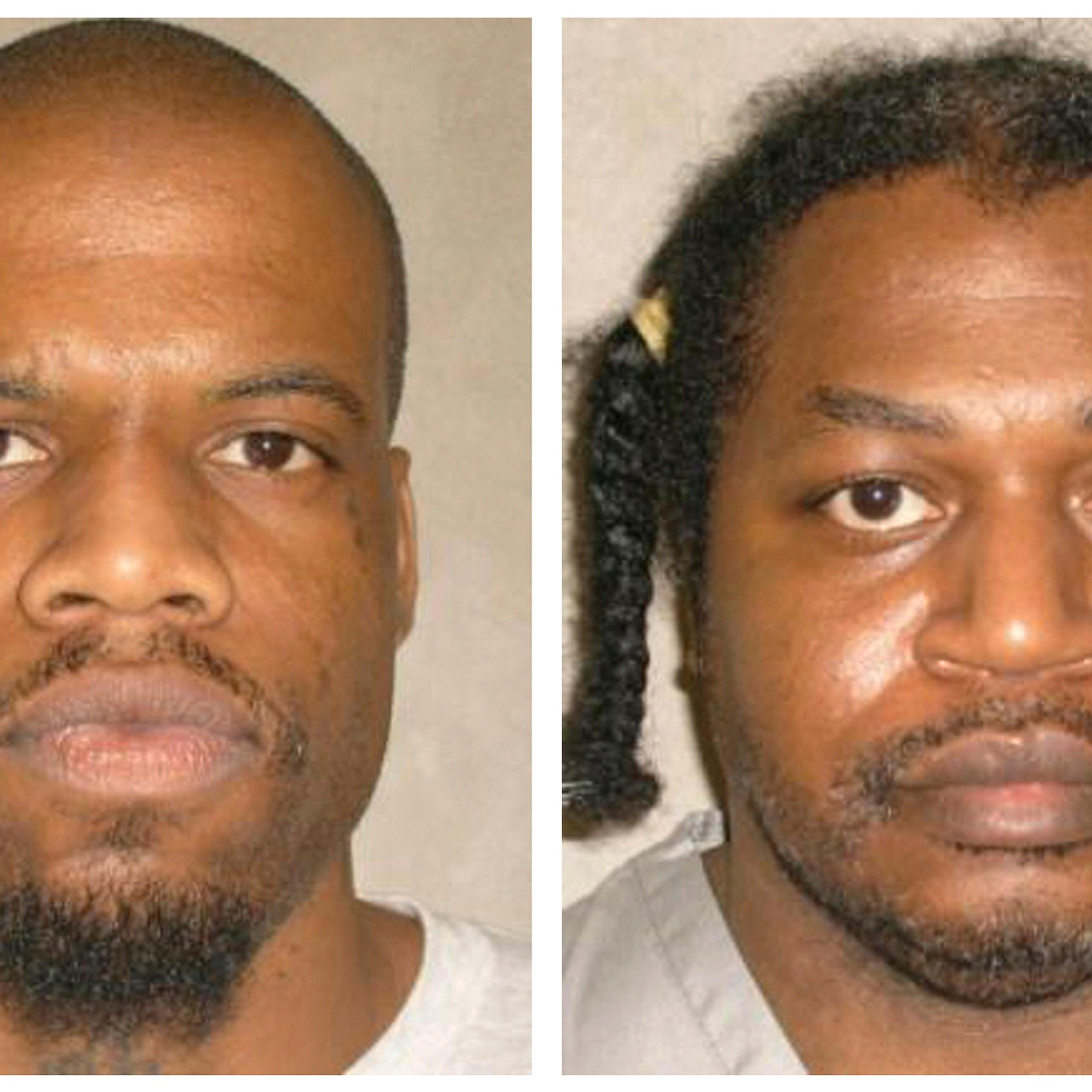 Death row inmates Charles Warner and Clayton Lockett seen in pictures from the Oklahoma Department of Corrections