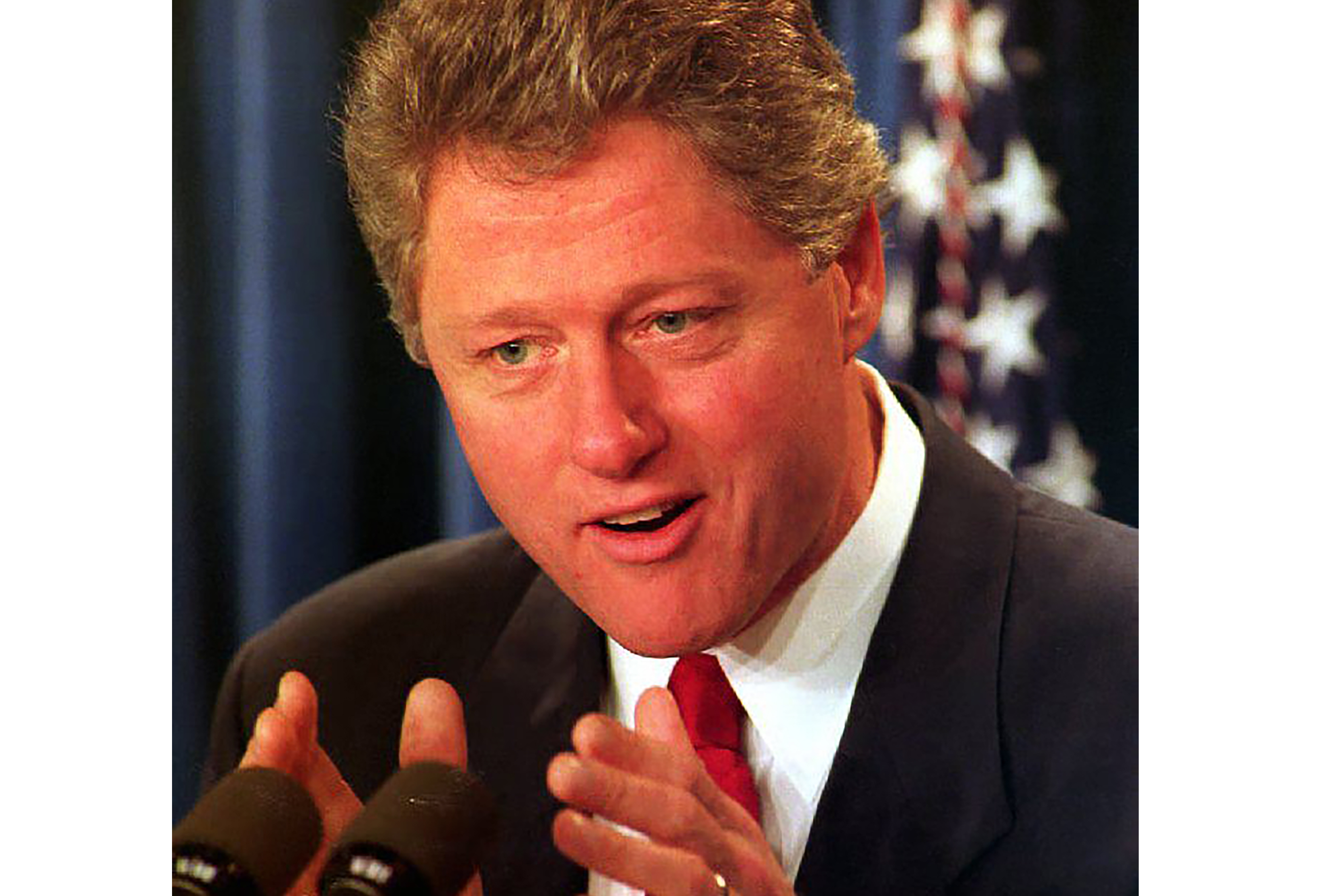 U.S. President Bill Clinton addresses the nation in 1993