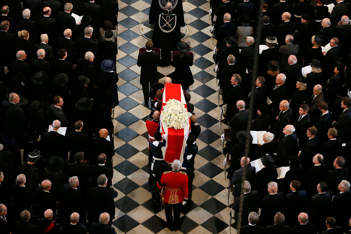 The Queen, David Cameron and 2,000 Others Attend Margaret Thatcher’s ...