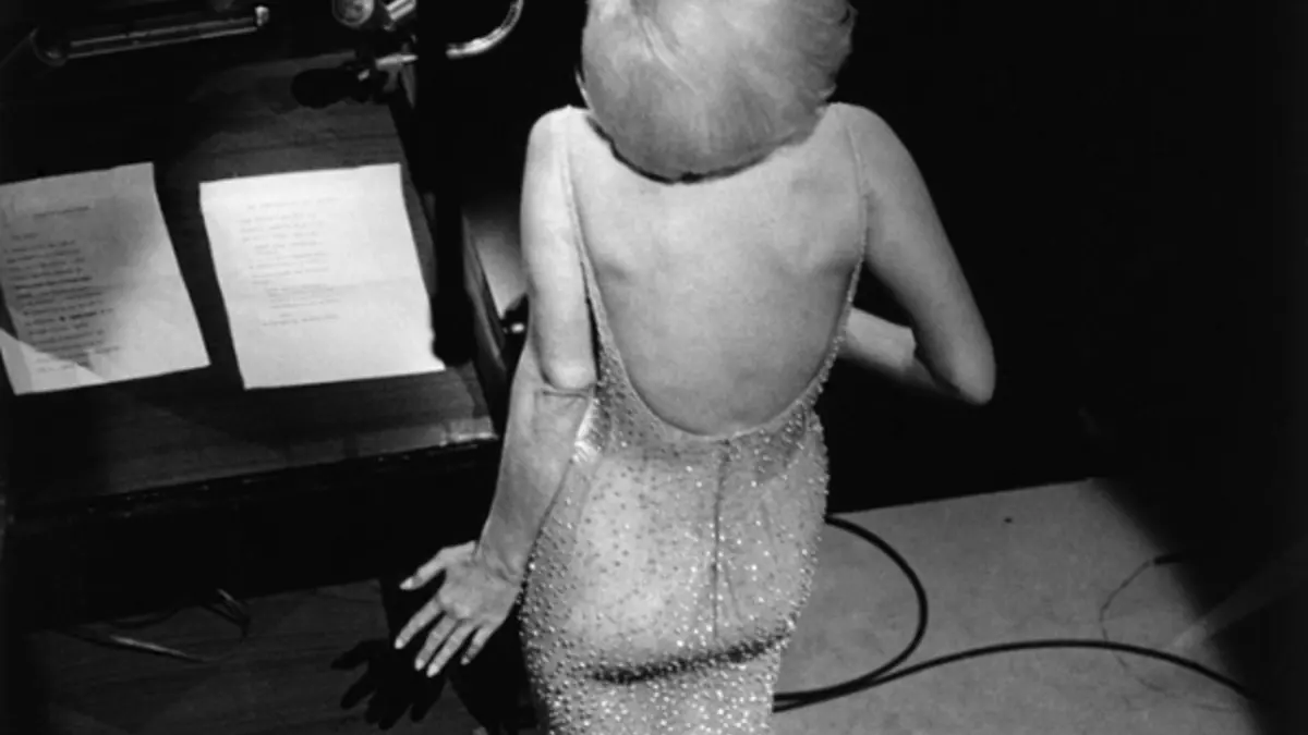 marilyn monroe singing happy birthday to jfk dress Marilyn Monroe's Iconic "Happy Birthday" Dress