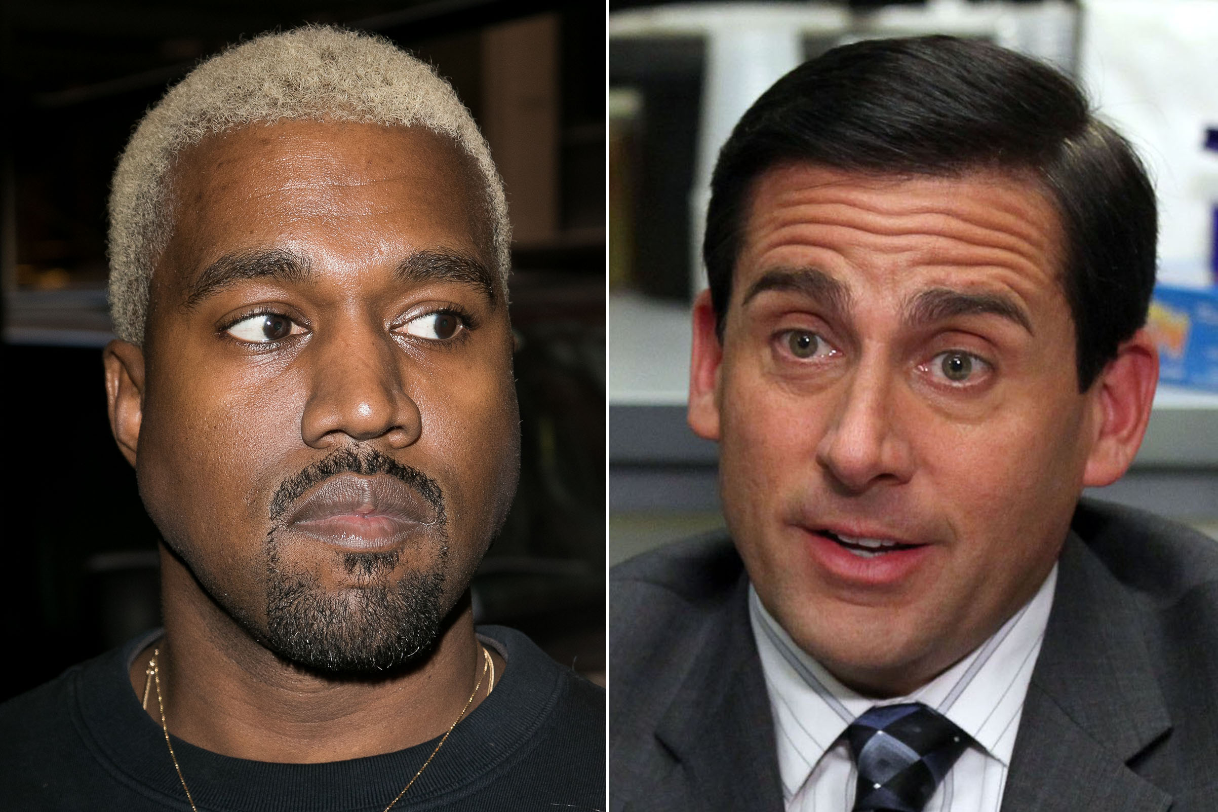 Kanye West and Michael Scott from 'The Office'