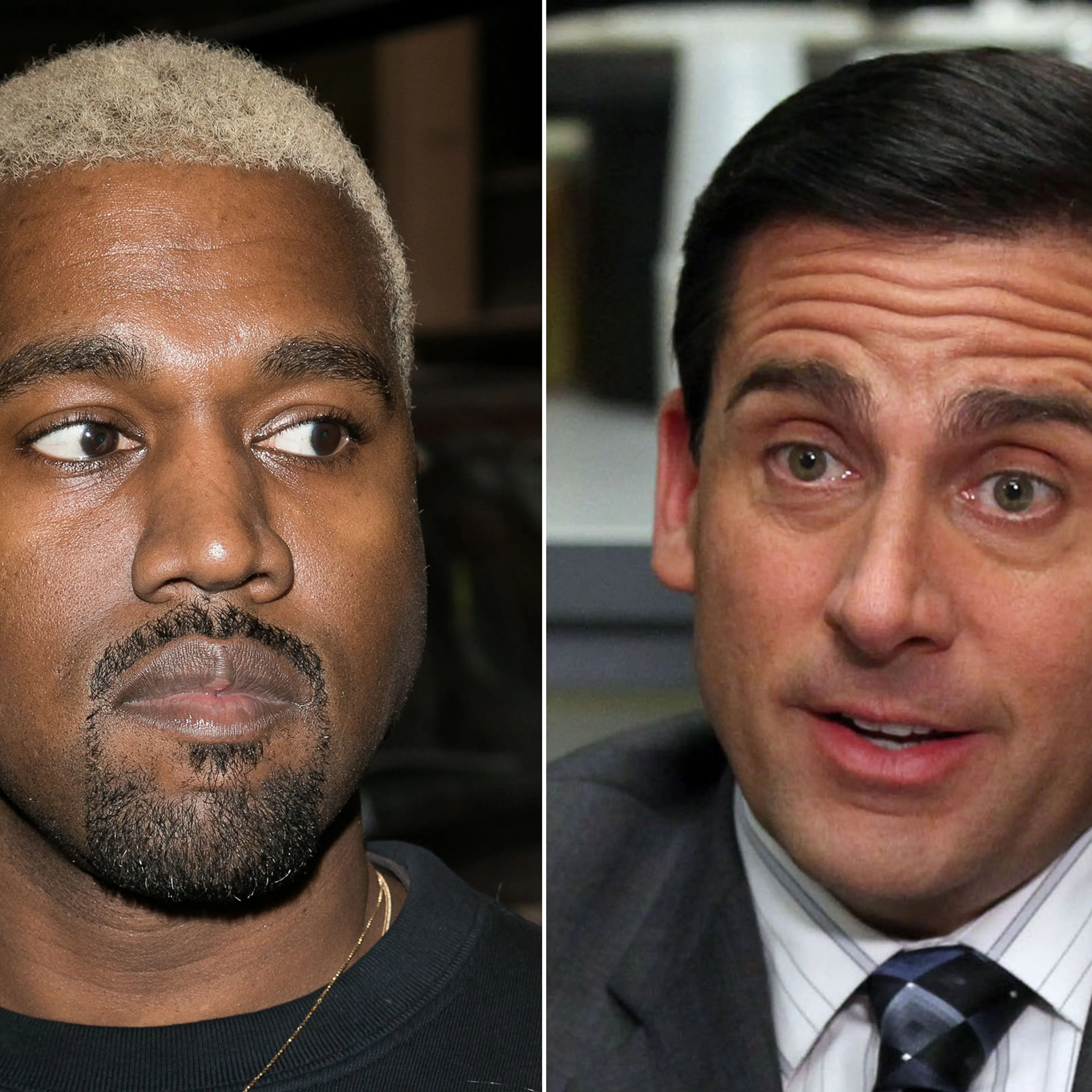 Kanye West and Michael Scott from 'The Office'