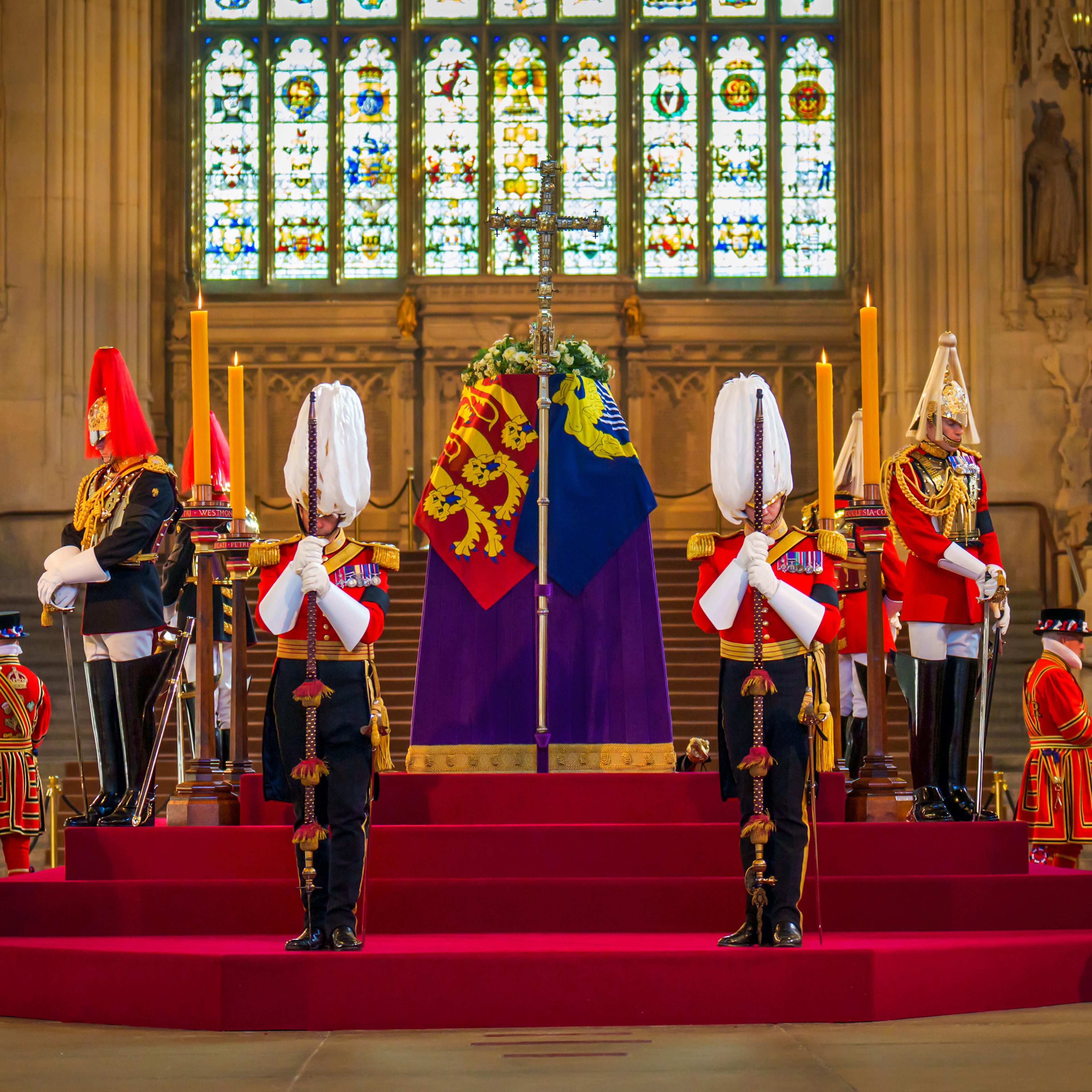 The Coffin Carrying Queen Elizabeth II Is Transferred From Buckingham Palace To The Palace Of Westminster