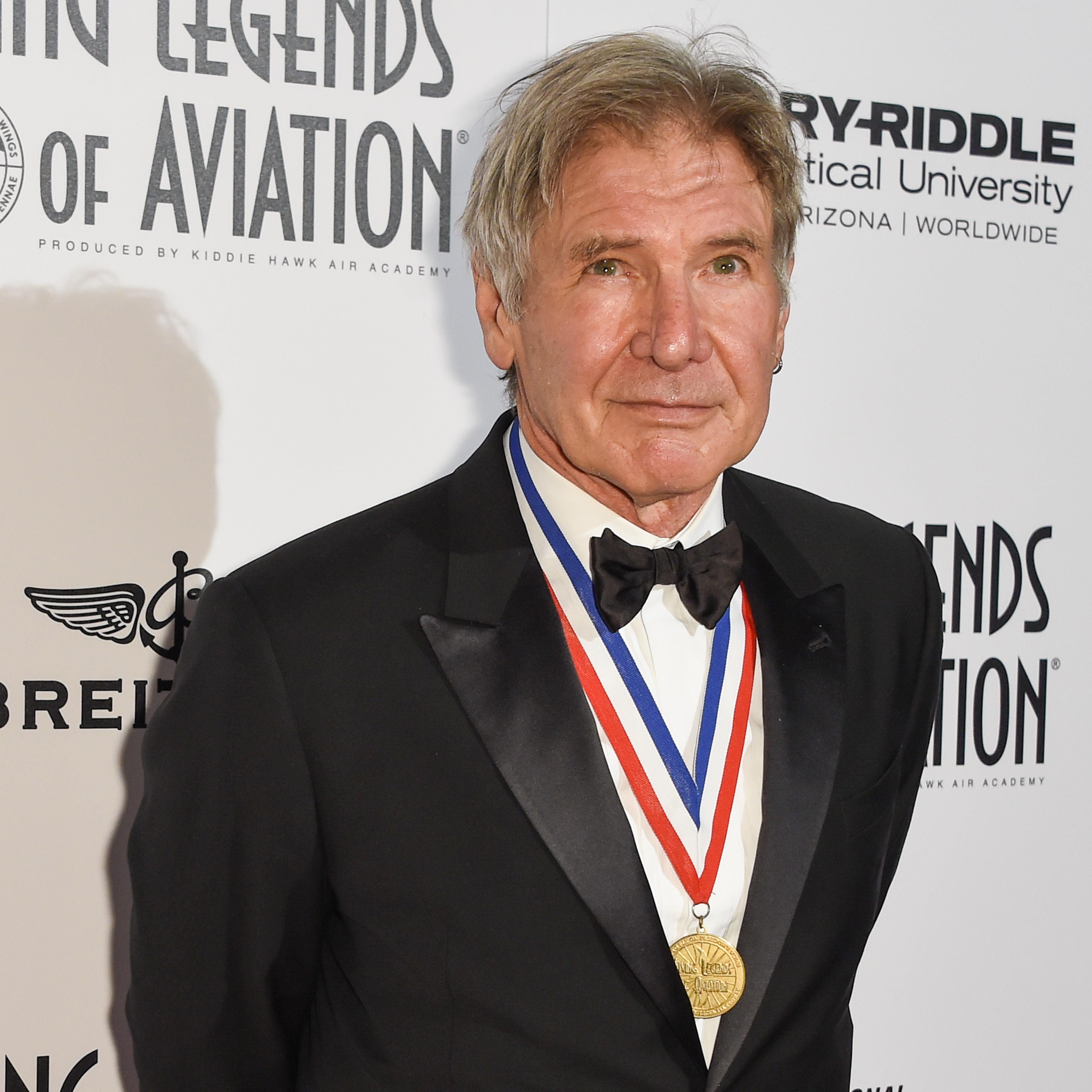 Harrison Ford attends the 12th Annual Living Legends of Aviation Awards at The Beverly Hilton Hotel on Friday, Jan 16, 2015, in Los Angeles
