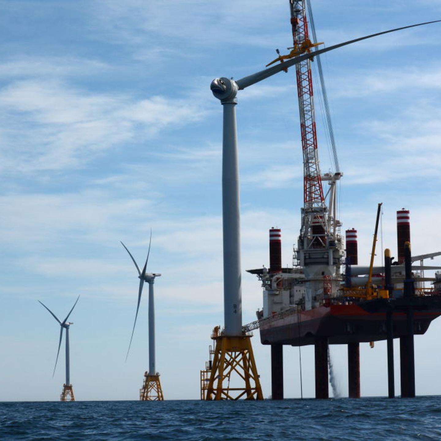 Installation of offshore wind farm at Block Island, Rhode Island