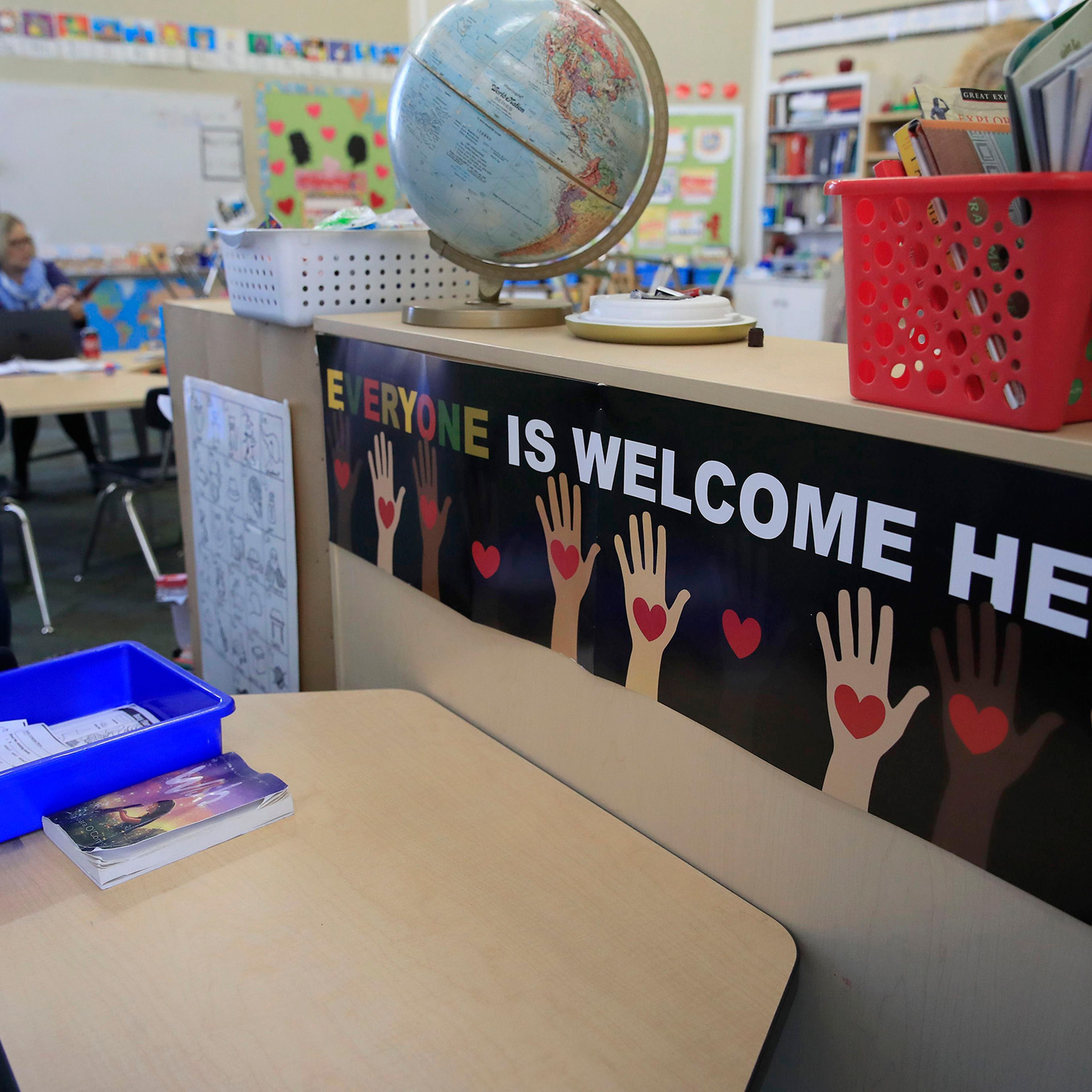 Teacher Instructs Remotely From Empty Classroom