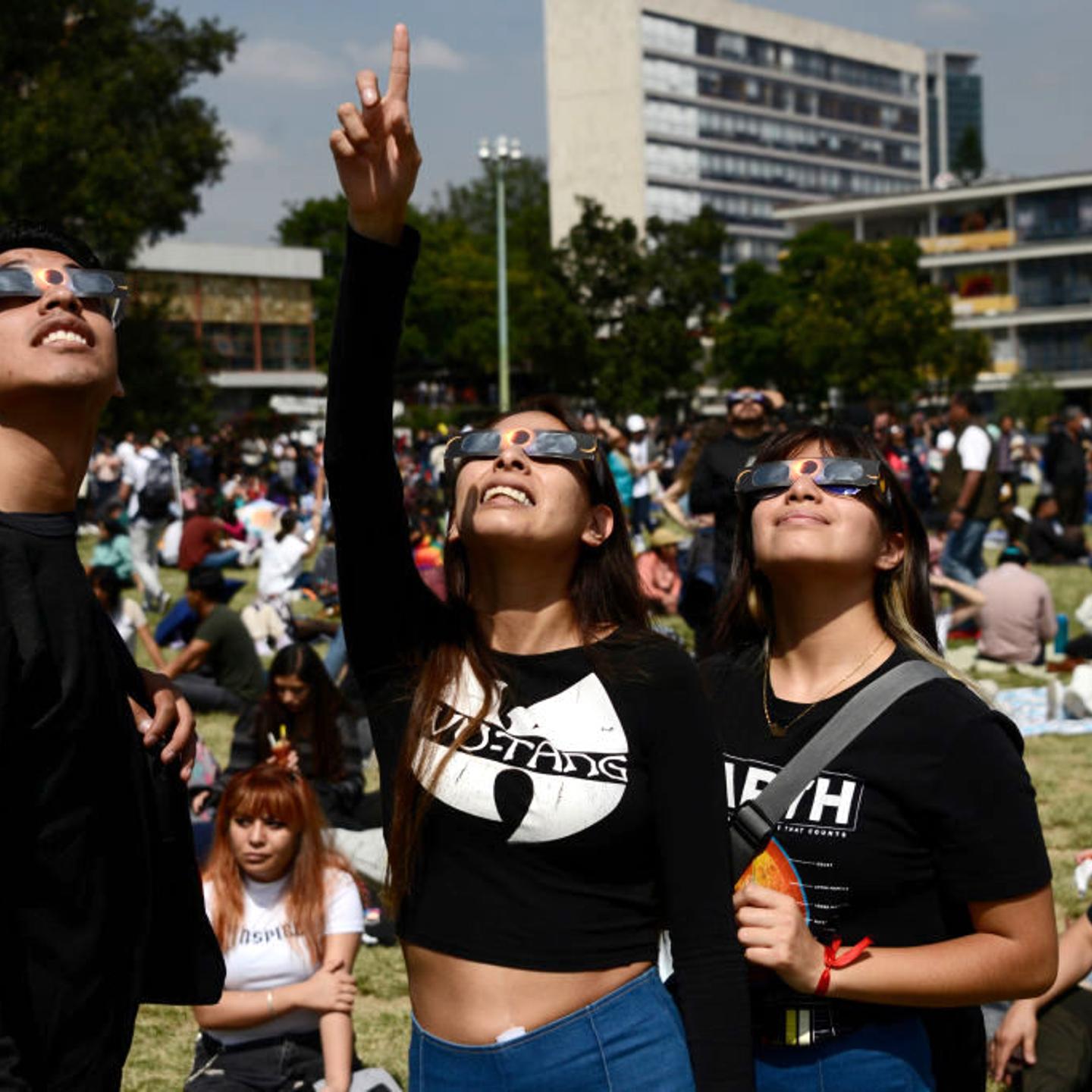 People Observe Annular Solar Eclipse From Mexico
