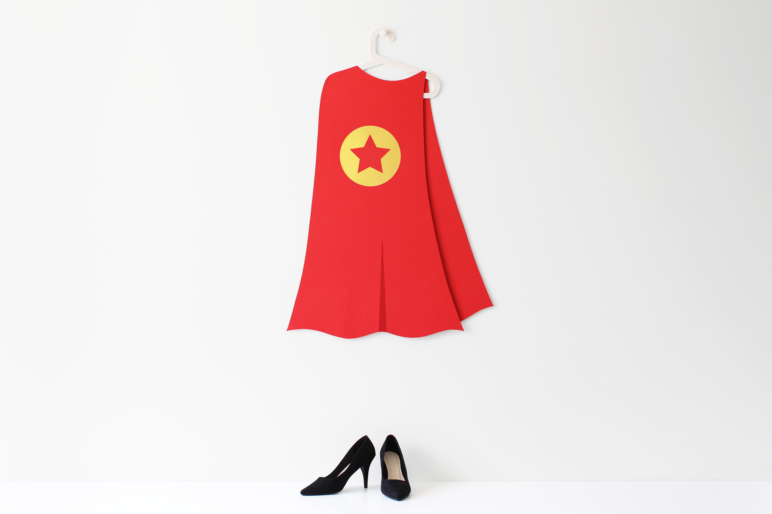 super hero cape career life success achievment motto stock