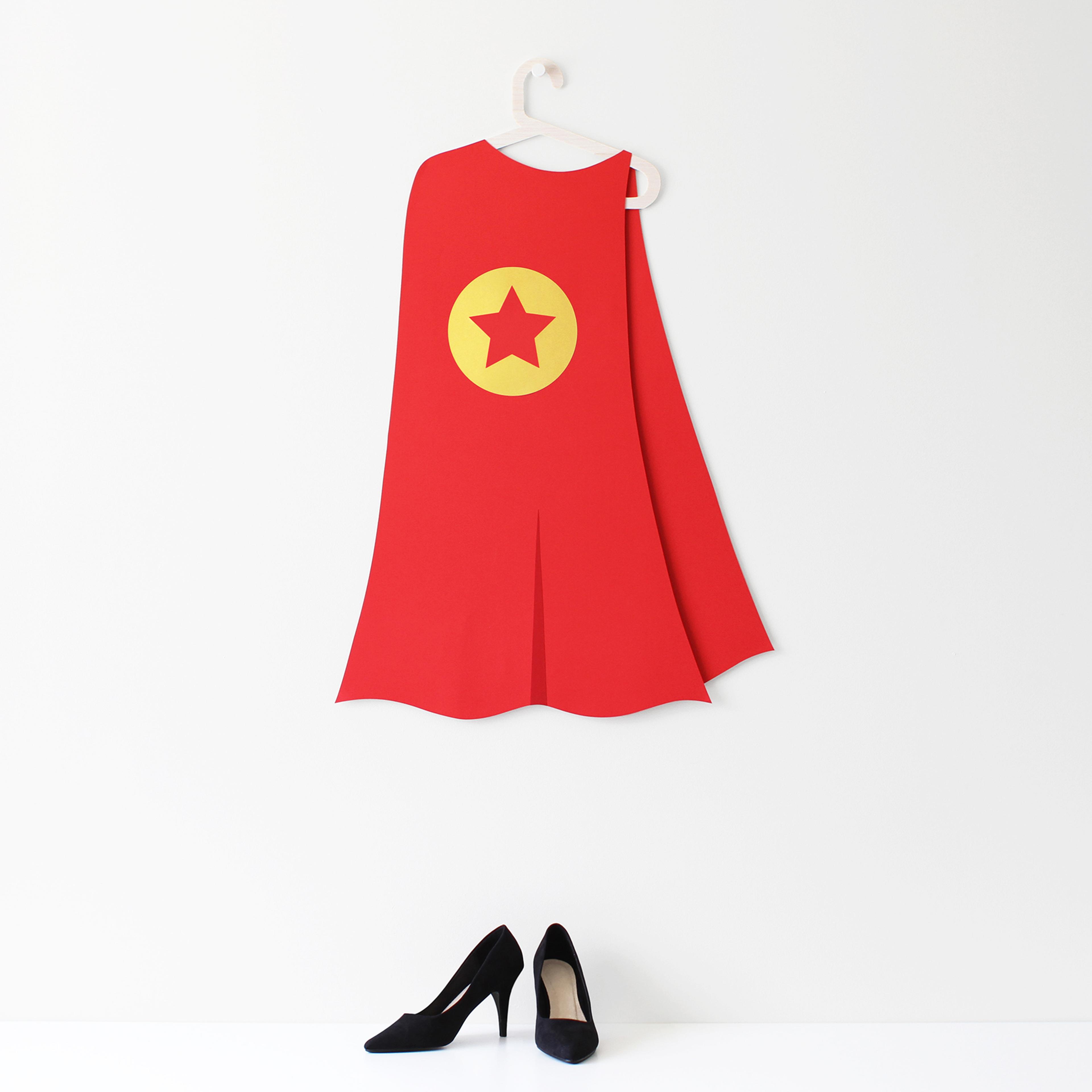 super hero cape career life success achievment motto stock