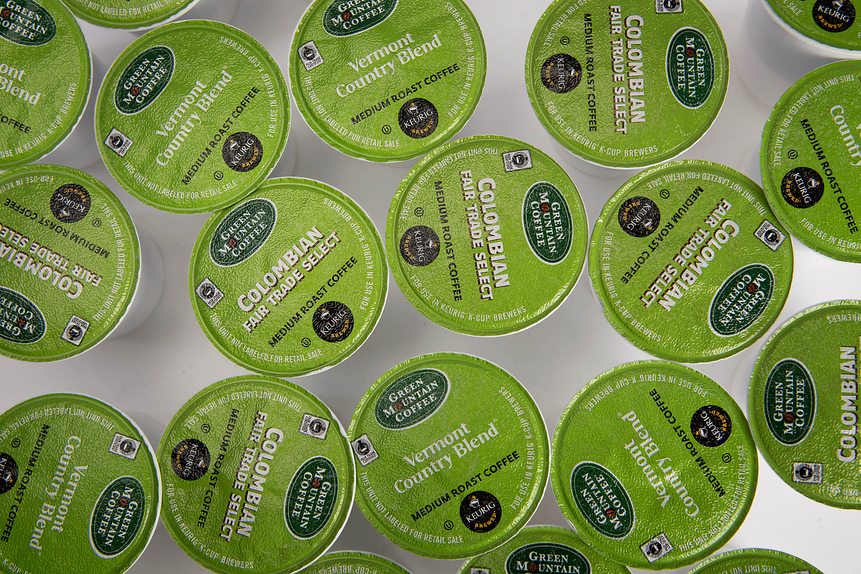 Keurig Green Mountain coffee capsules.