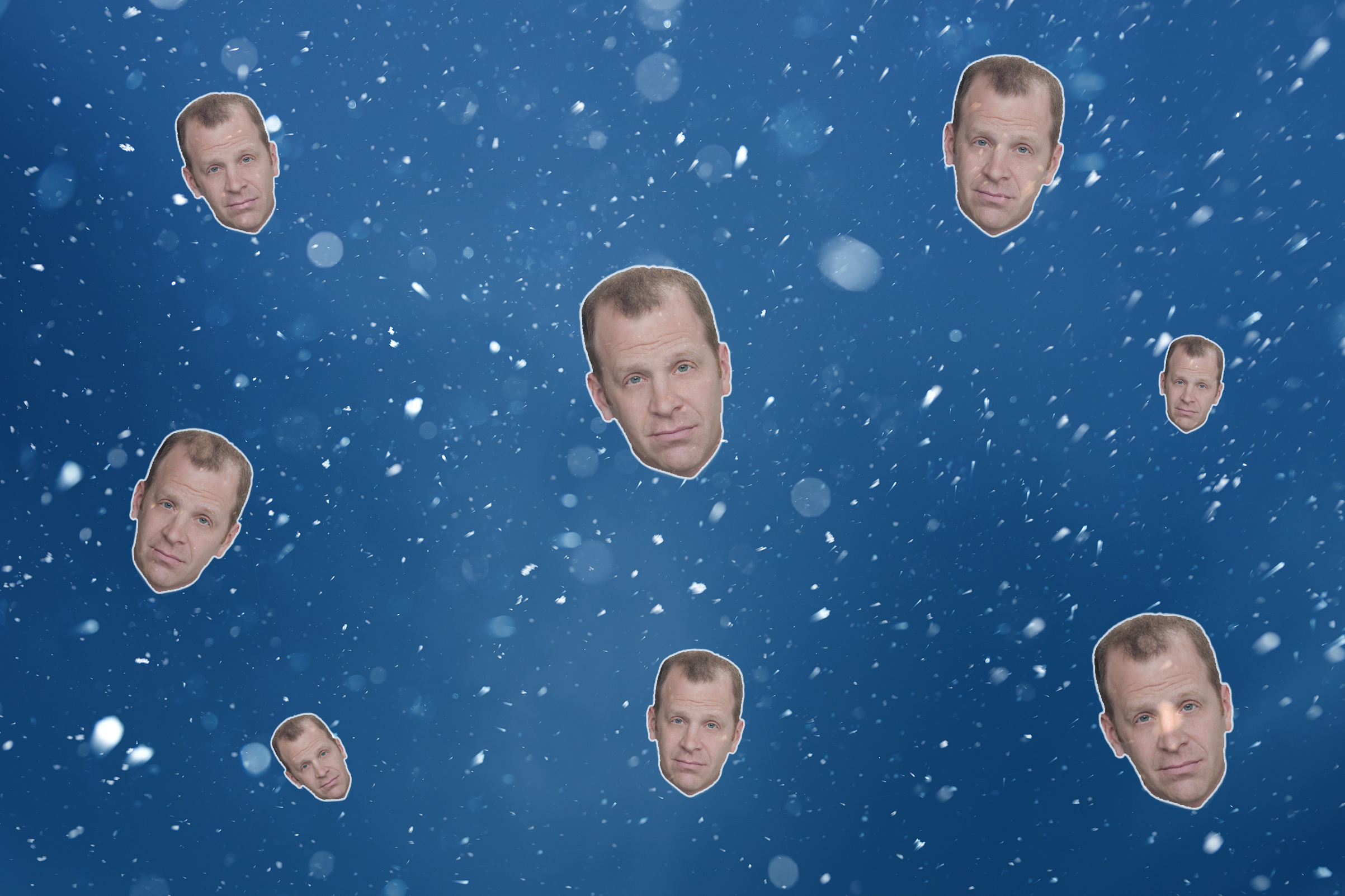 Toby from the Office as snow