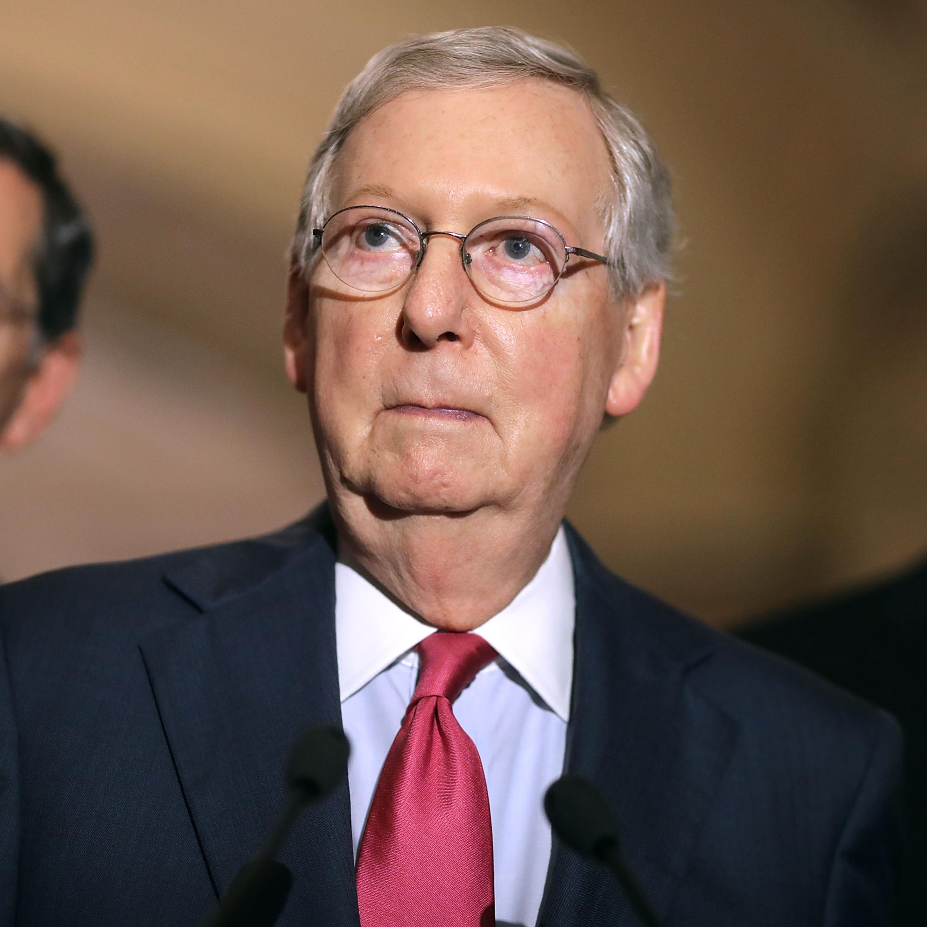 Senate Lawmakers Speak To Press After Weekly Policy Luncheons