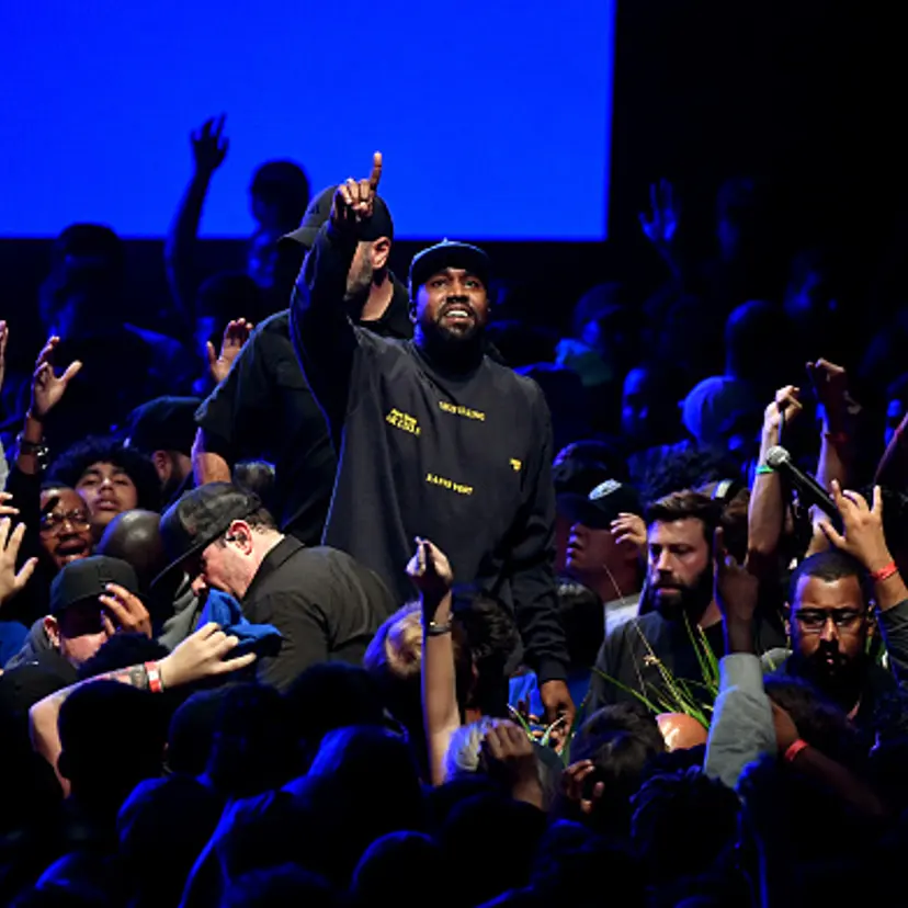 Kanye West performs onstage during his "Jesus Is King" album and film experience at The Forum in Inglewood, California on October 23, 2019.