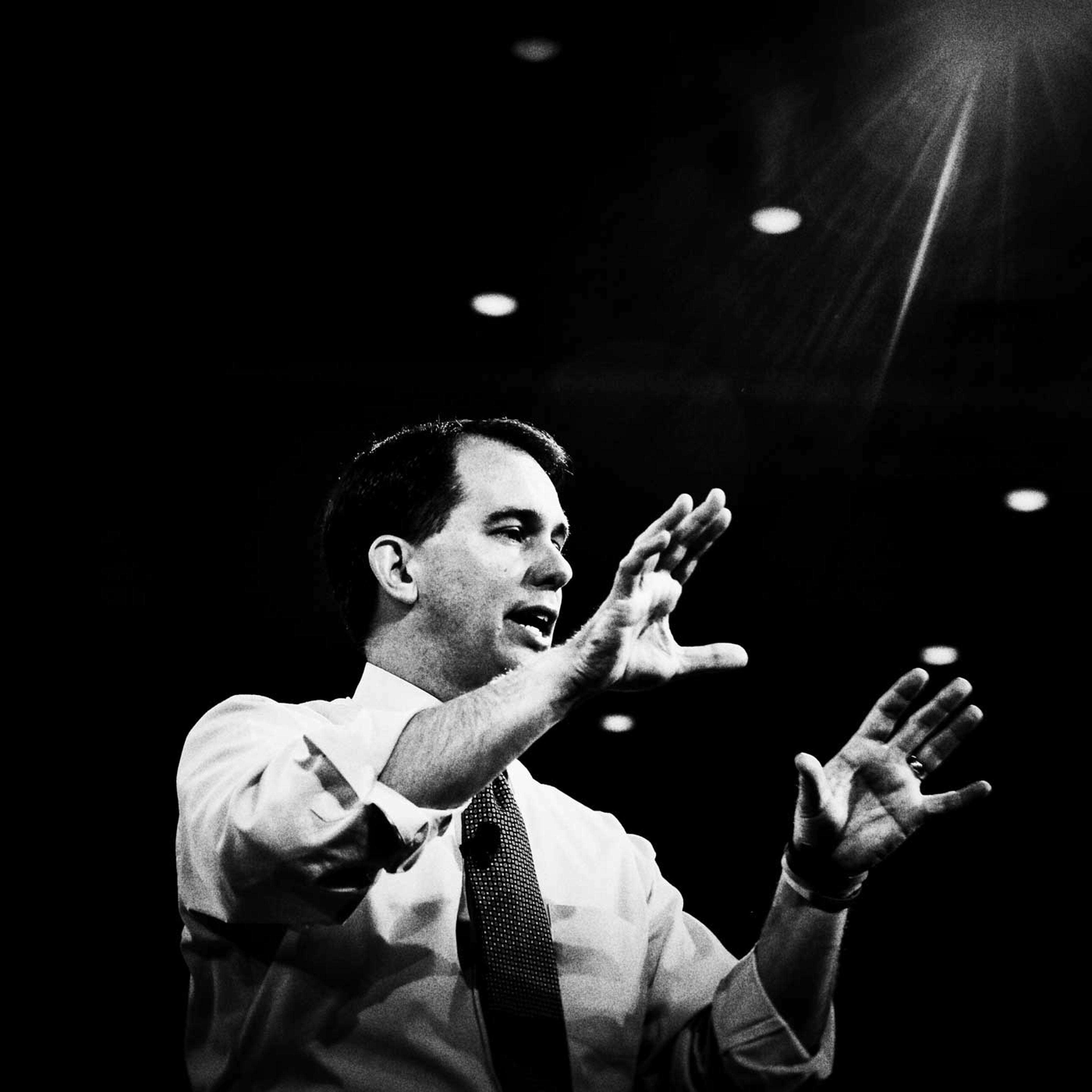 Wisconsin Governor Scott Walker at the 42nd annual Conservative Political Action Conference (CPAC) at National Harbor, MD on Feb. 26, 2015.