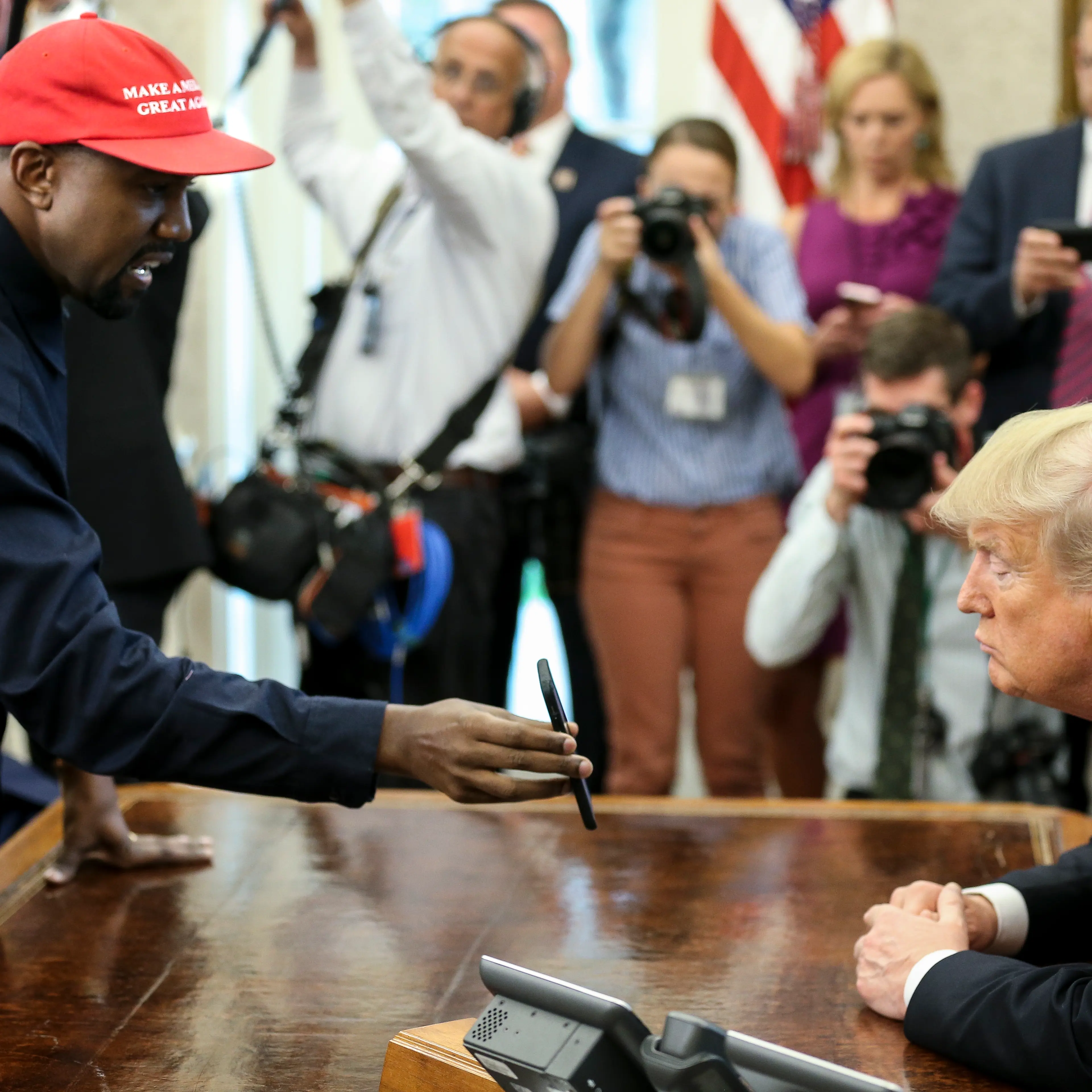 President Trump Hosts Kanye West And Former Football Player Jim Brown At The White House