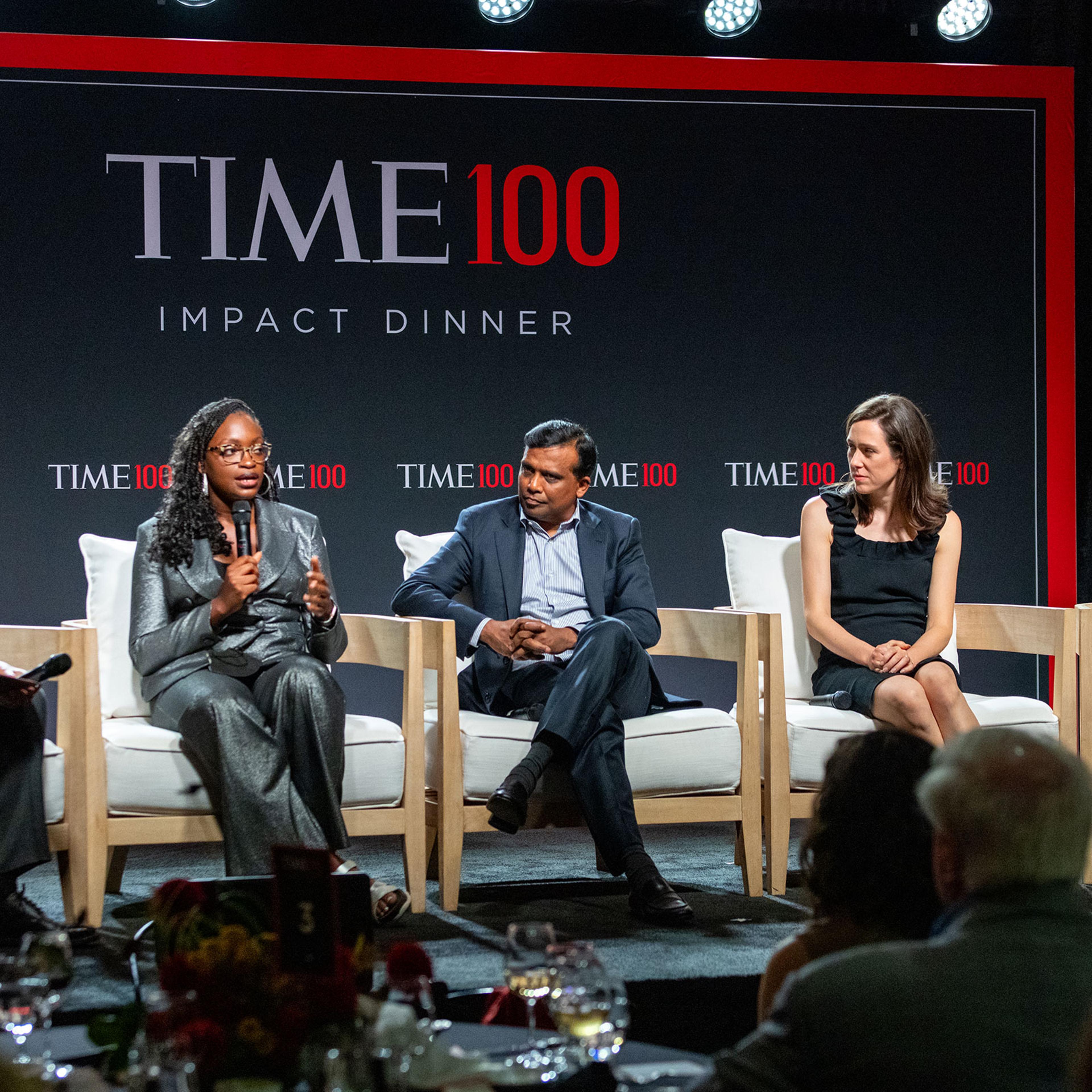 TIME Editor-in-Chief Sam Jacobs, Chinasa T. Okolo, Ravi Kumar, Elizabeth Kelly, and Ray Kurzweil