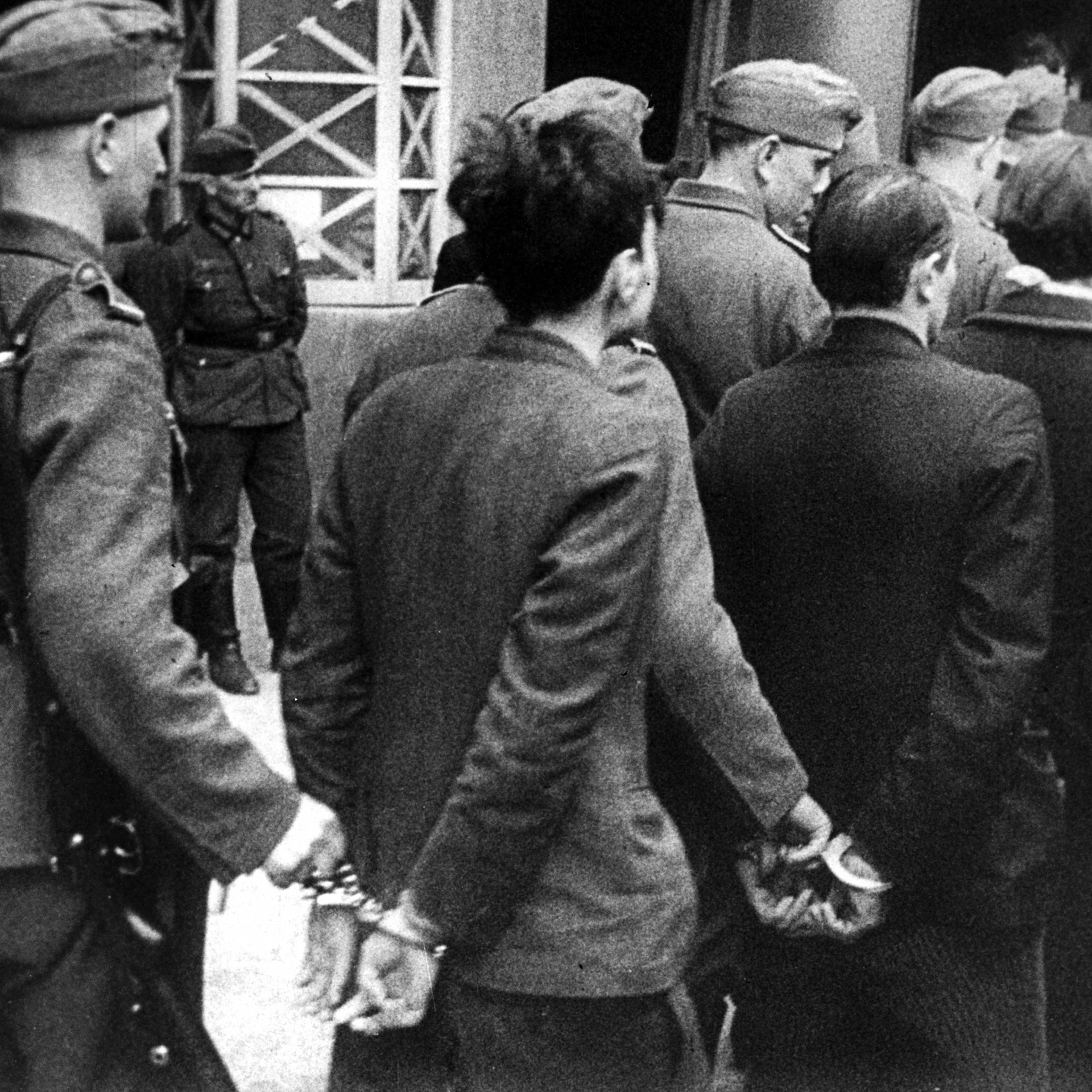 Members of the French Resistance being taken for execution after a trial, Paris, 14 April 1942