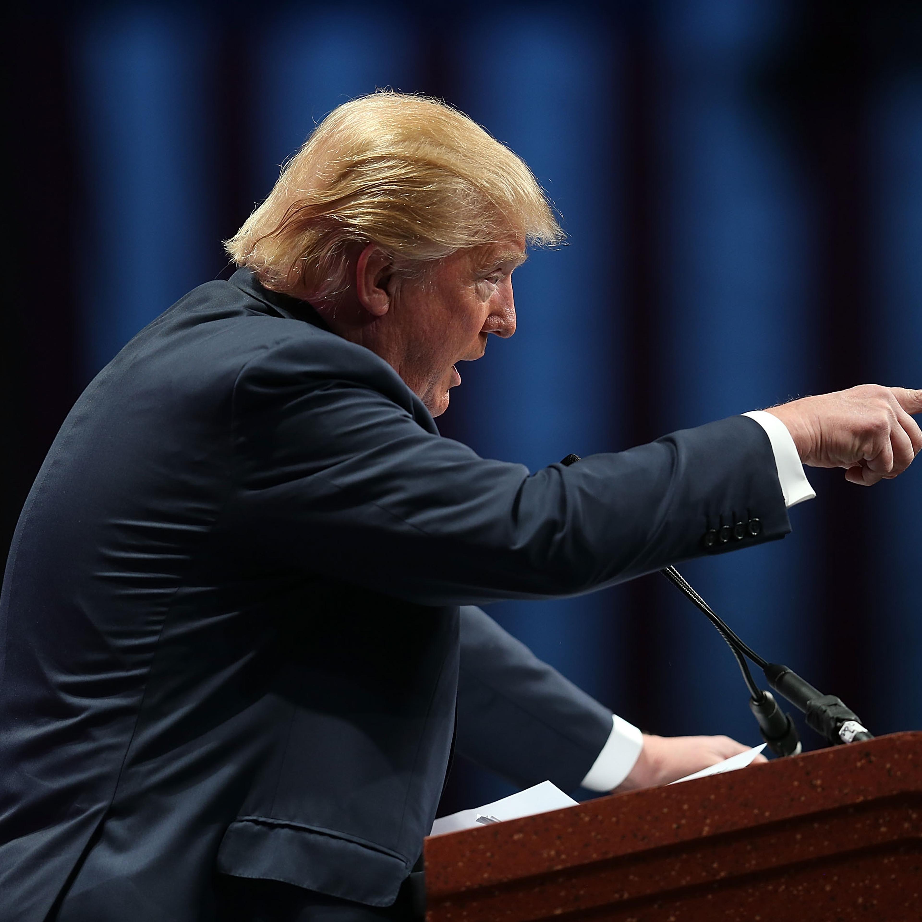 Republican presidential candidate Donald Trump speaks during the Sunshine Summit conference in Orlando, Fl. on Nov. 13, 2015.