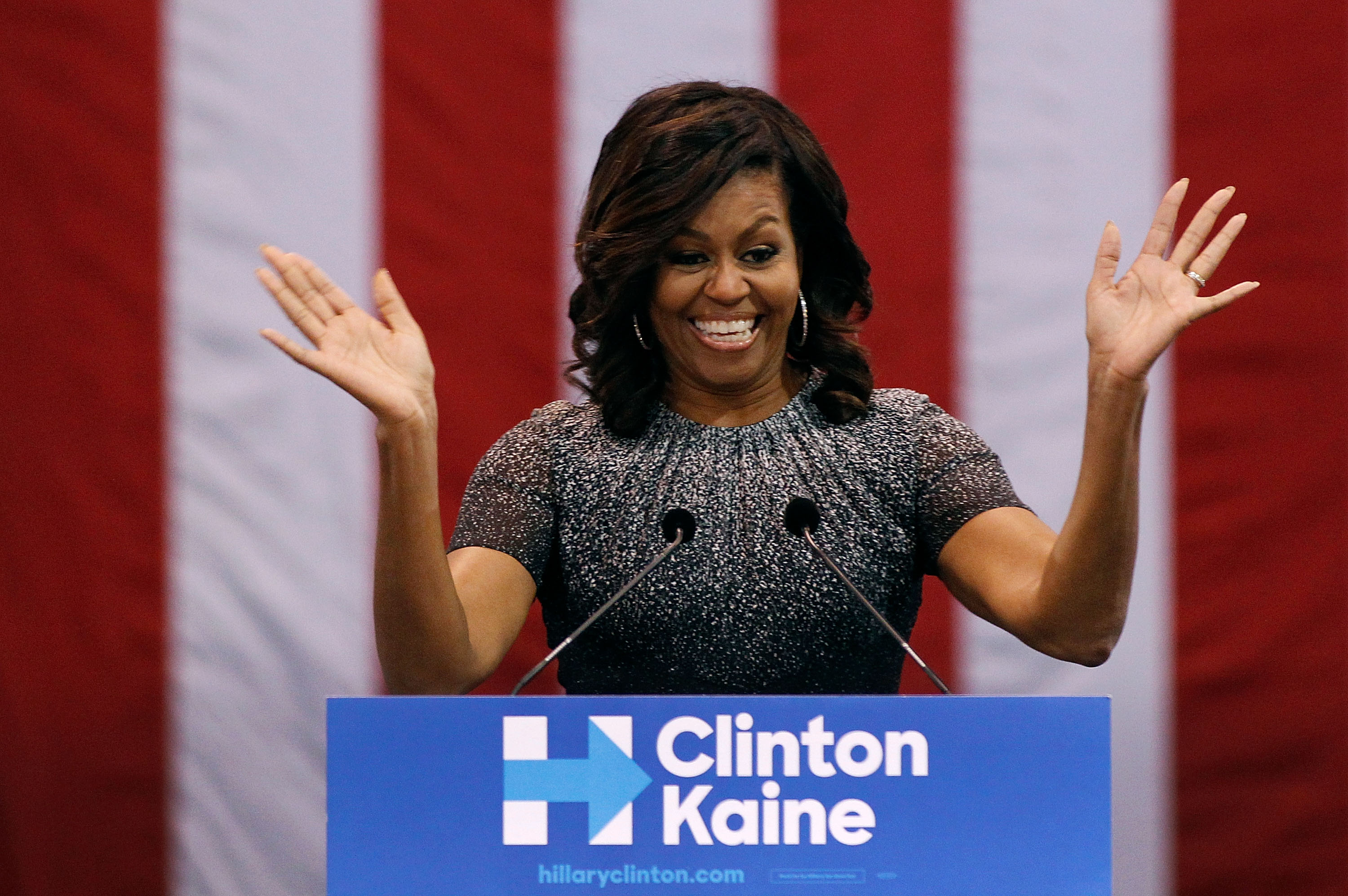 michelle obama hillary clinton campaign together