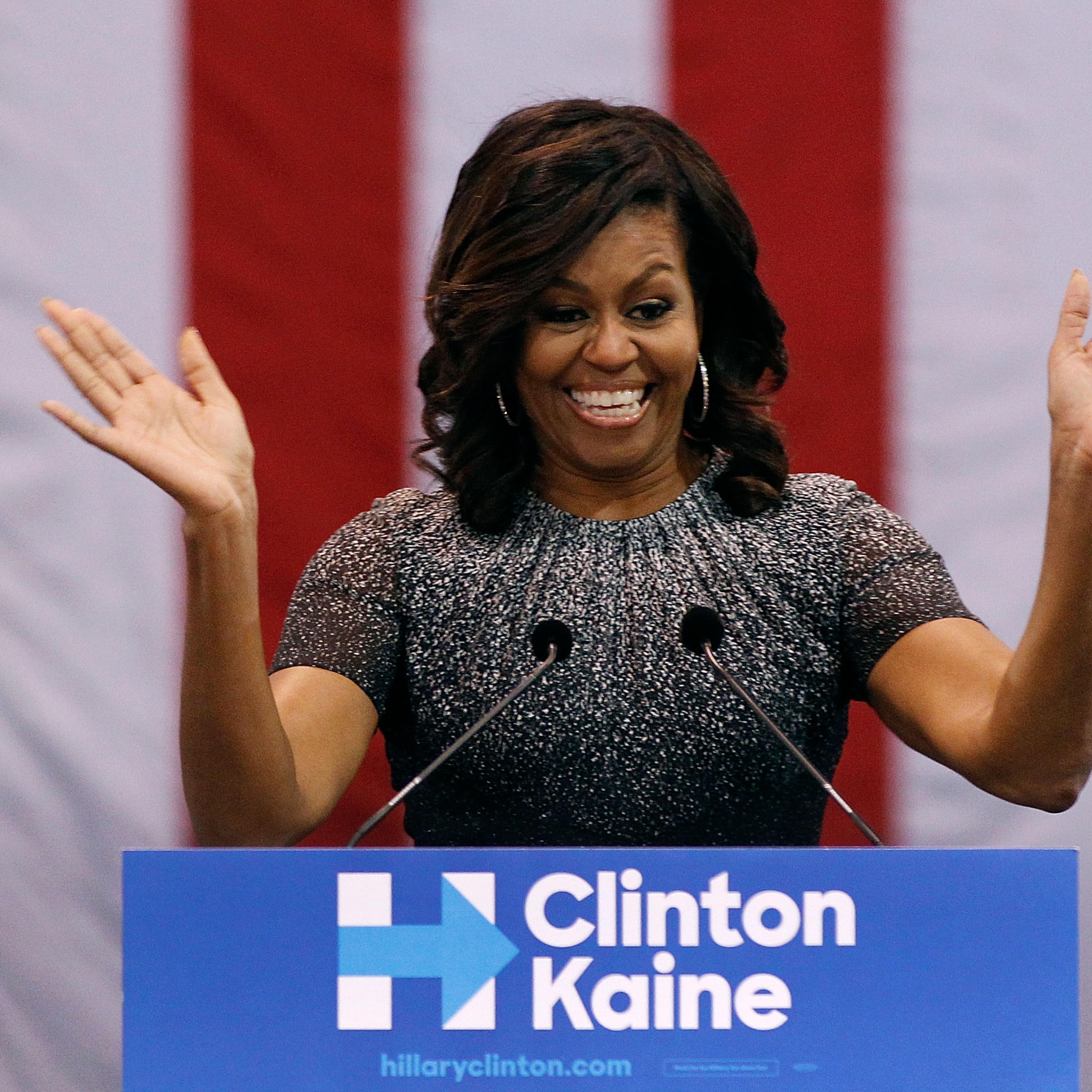 michelle obama hillary clinton campaign together