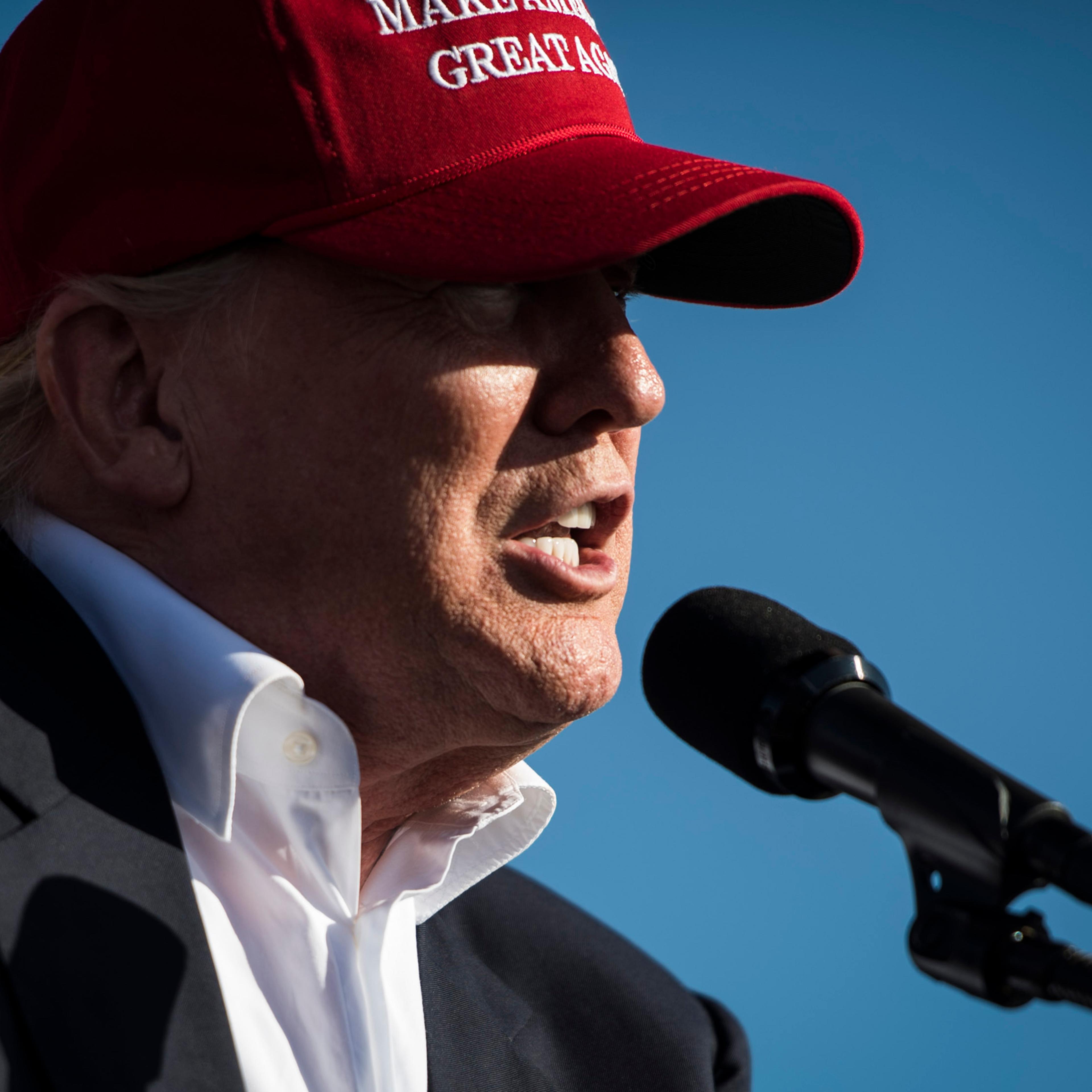 Republican presidential candidate Donald Trump in Orlando FL