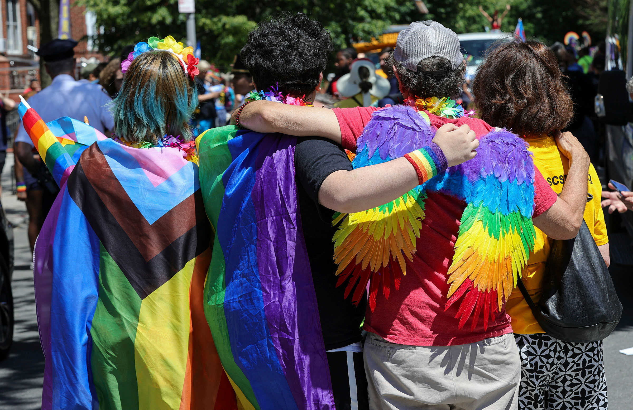 Attendees at the Queens Pride Parade in Jackson Heights, New York, June 5, 2022.