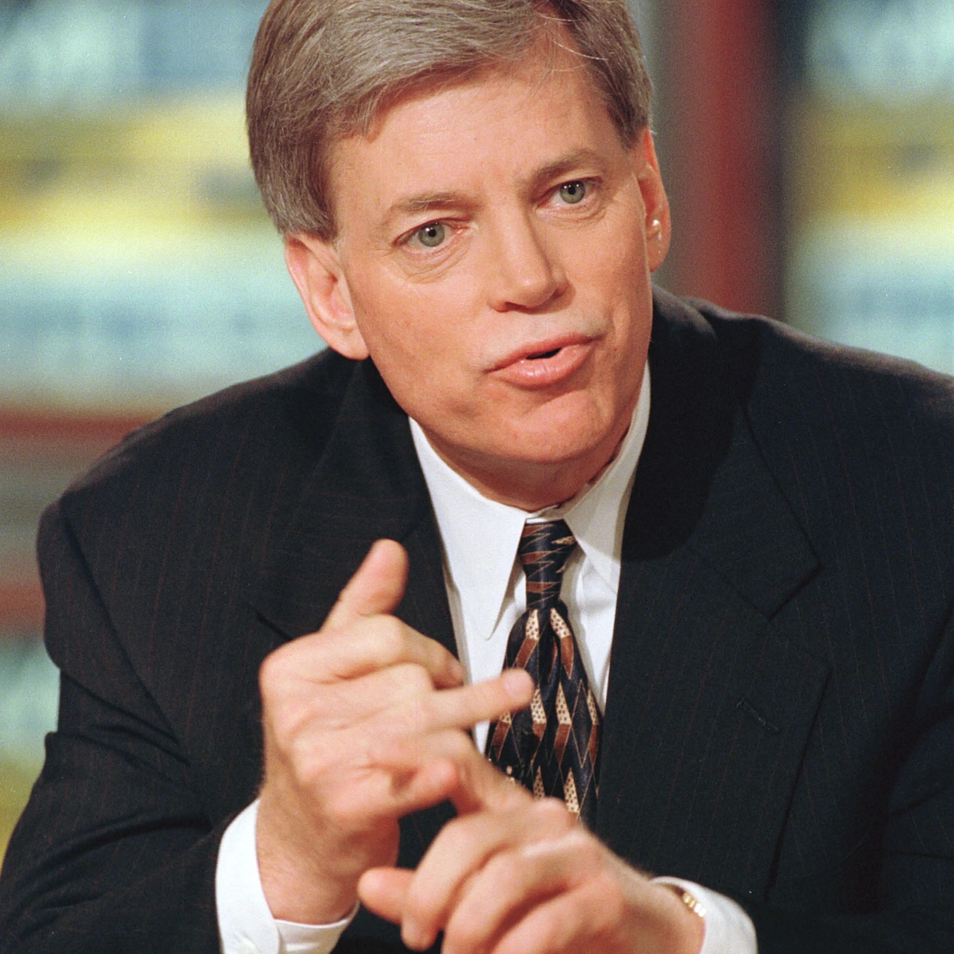 Former Klansman and congressional candidate David Duke discusses his bid for the seat opened by Rep. Bob Livingston during NBC's ''Meet the Press'' on March 28, 1999 in Washington.