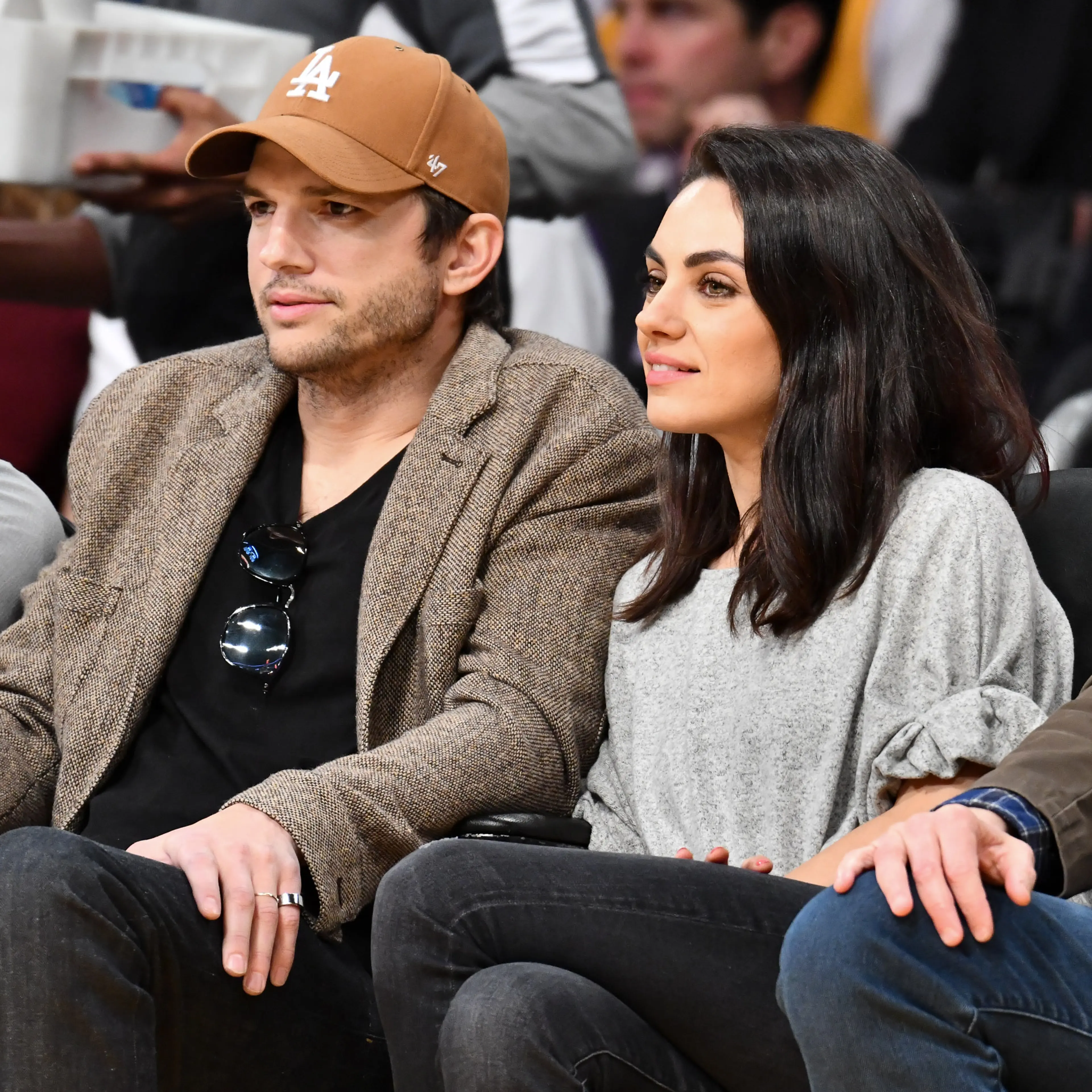 Celebrities At The Los Angeles Lakers Game