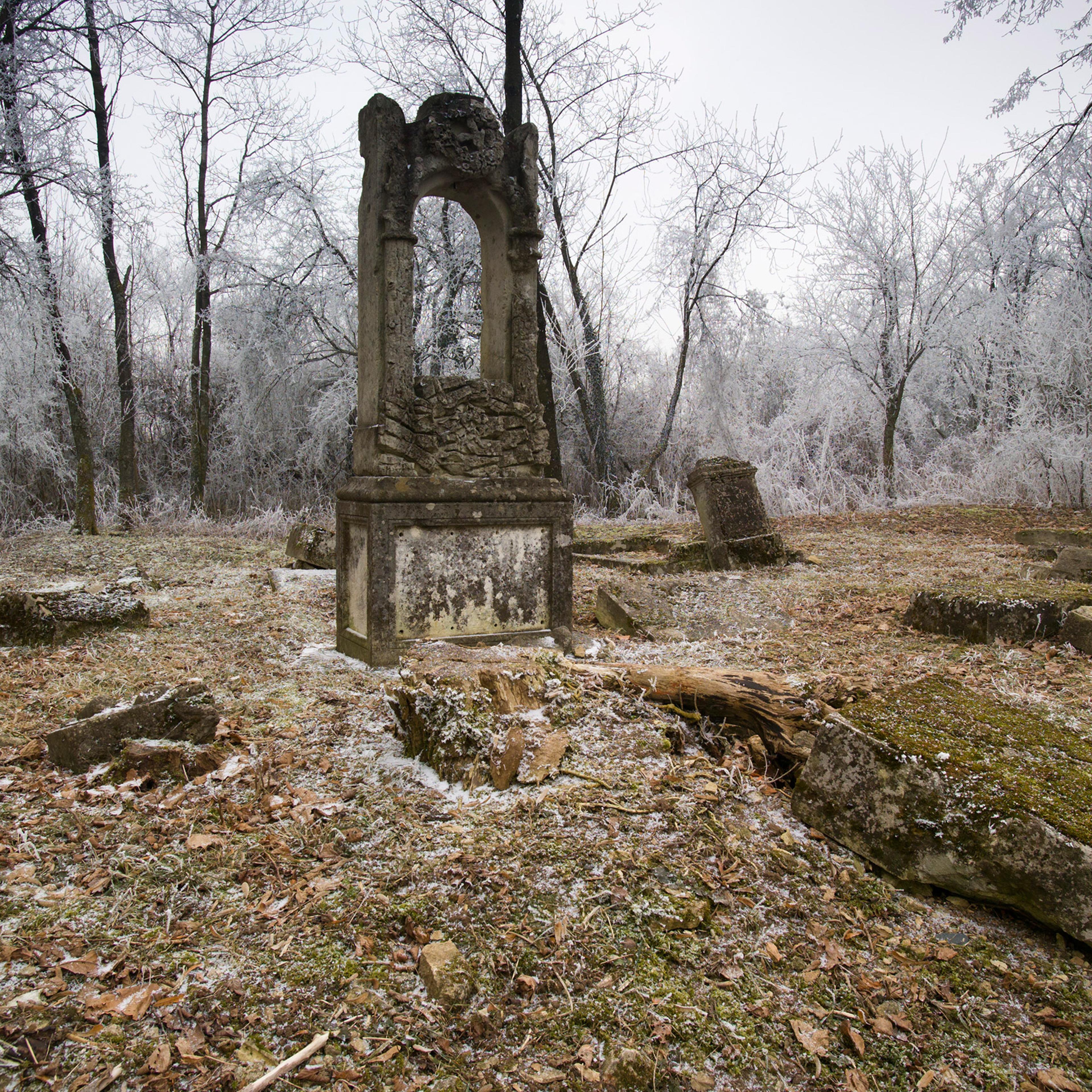 Church-yard of old village of Fey-en-Haye on the outskirts of Bois le Pretre.