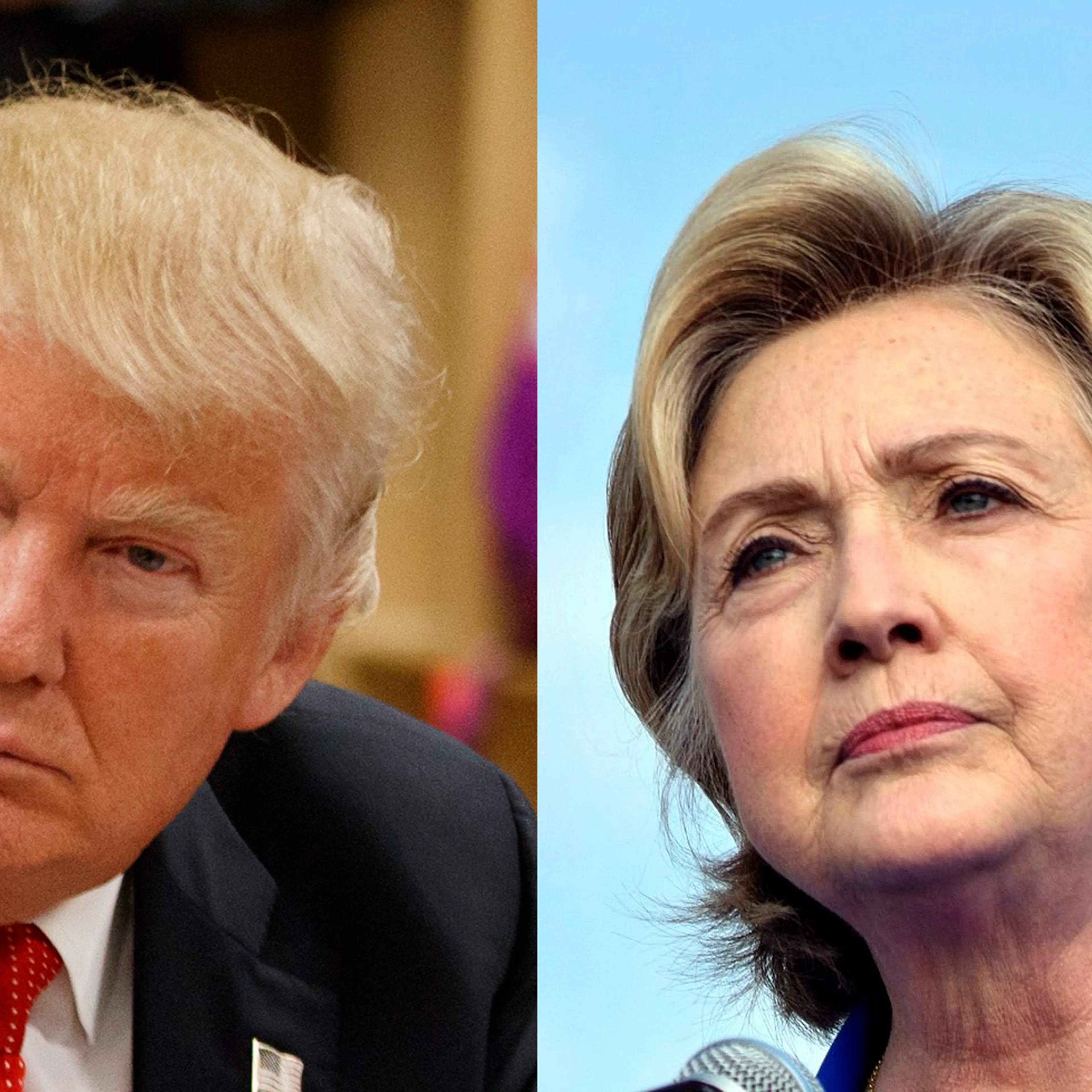 Presidential Nominees Donald Trump, left, and Hillary Clinton.