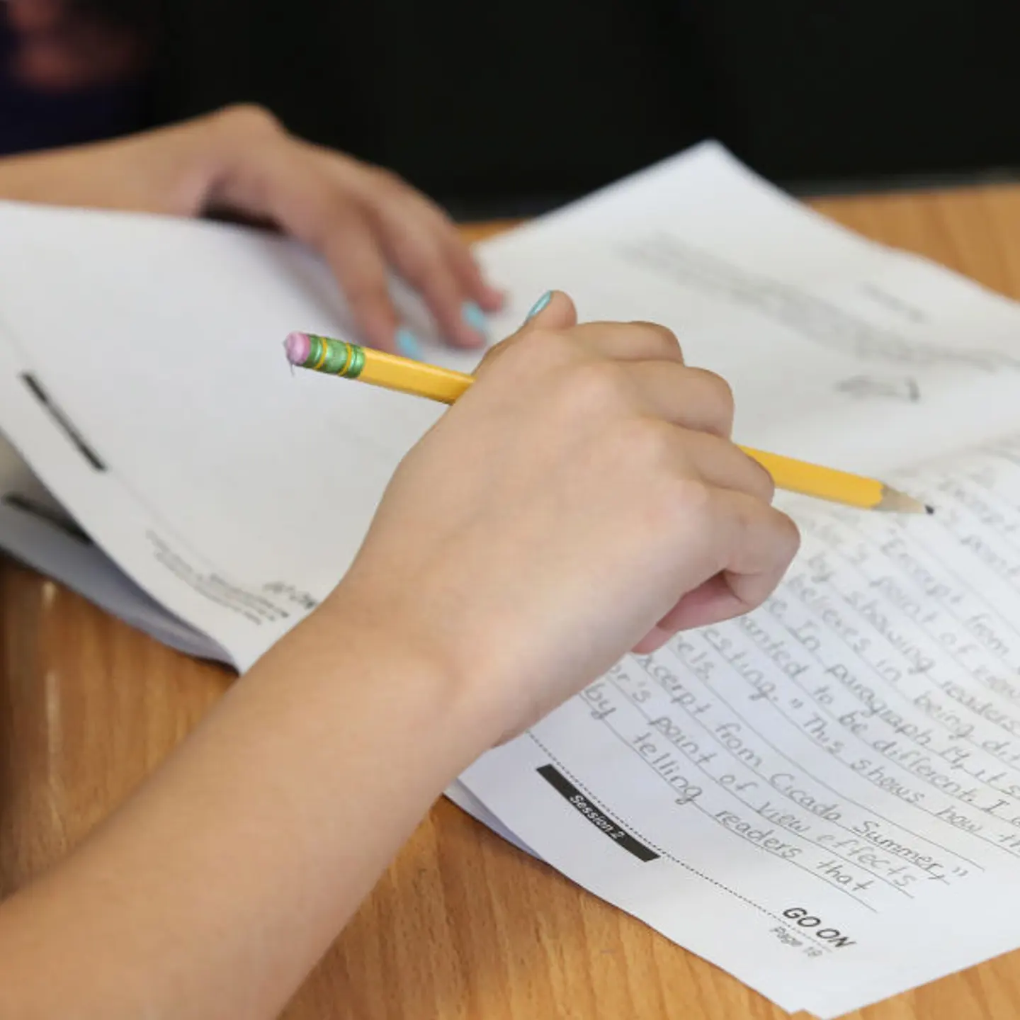 Student takes NYS English exam in 2019