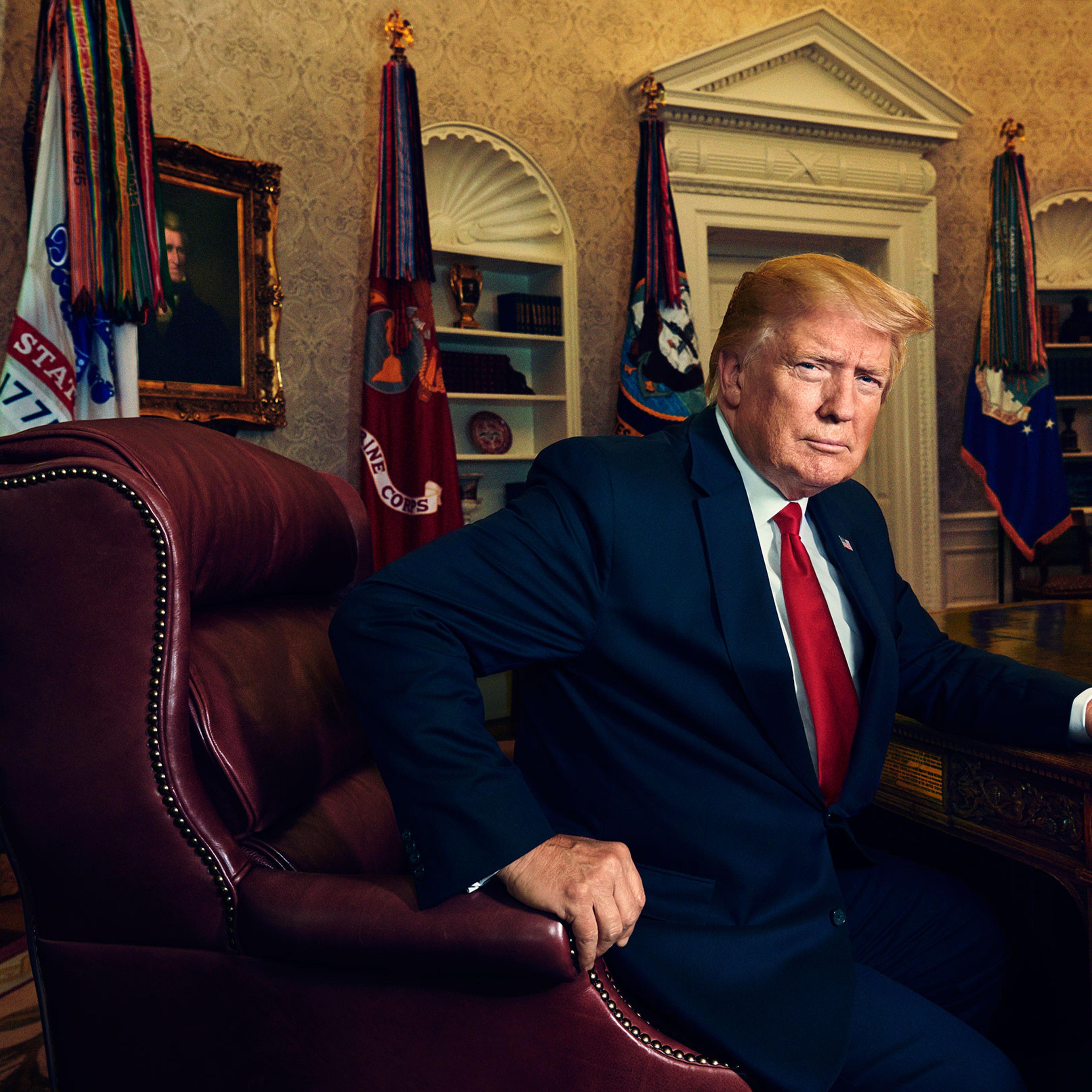 President Donald Trump in the Oval Office on June 17