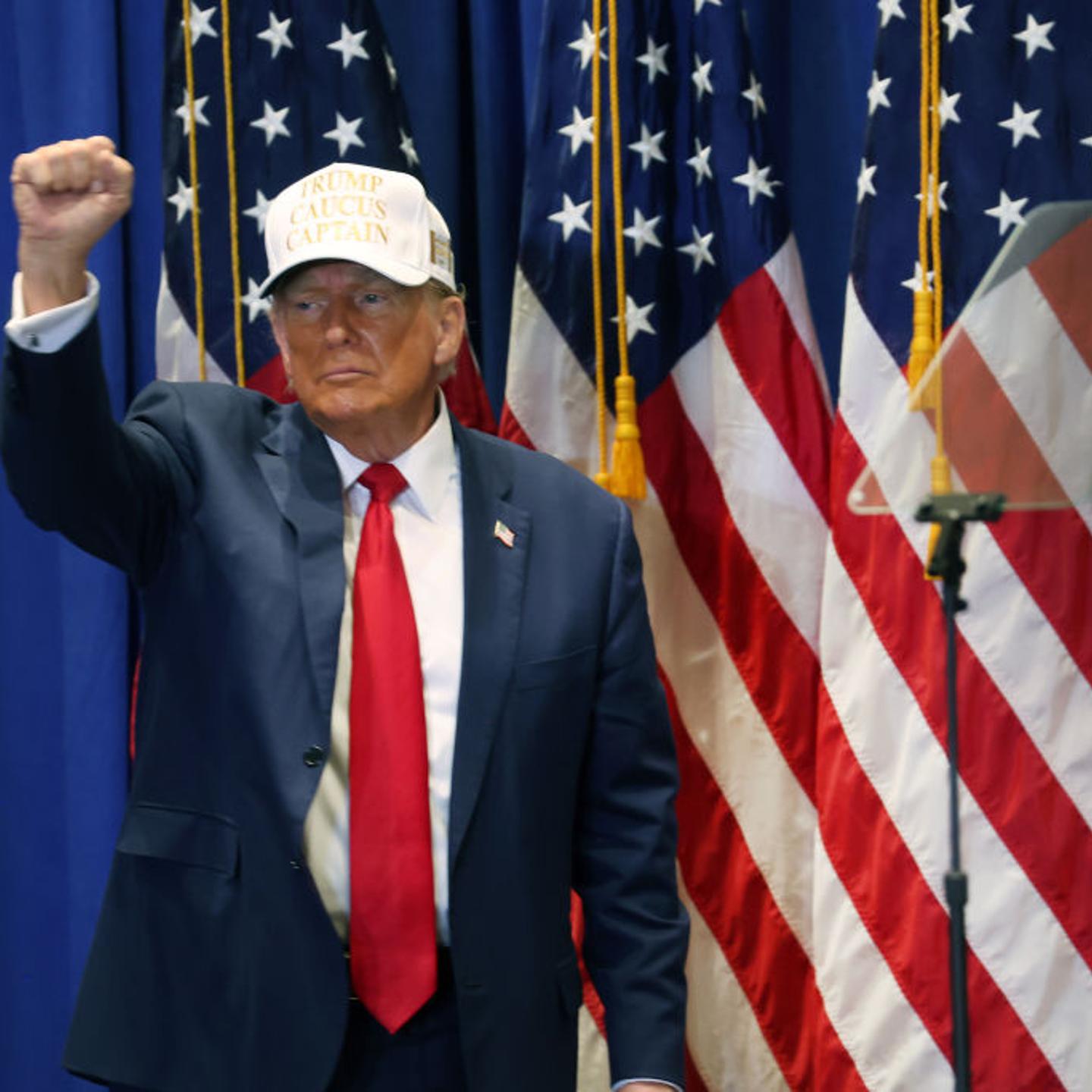 Donald Trump Holds Presidential Campaign Event In Indianola, Iowa