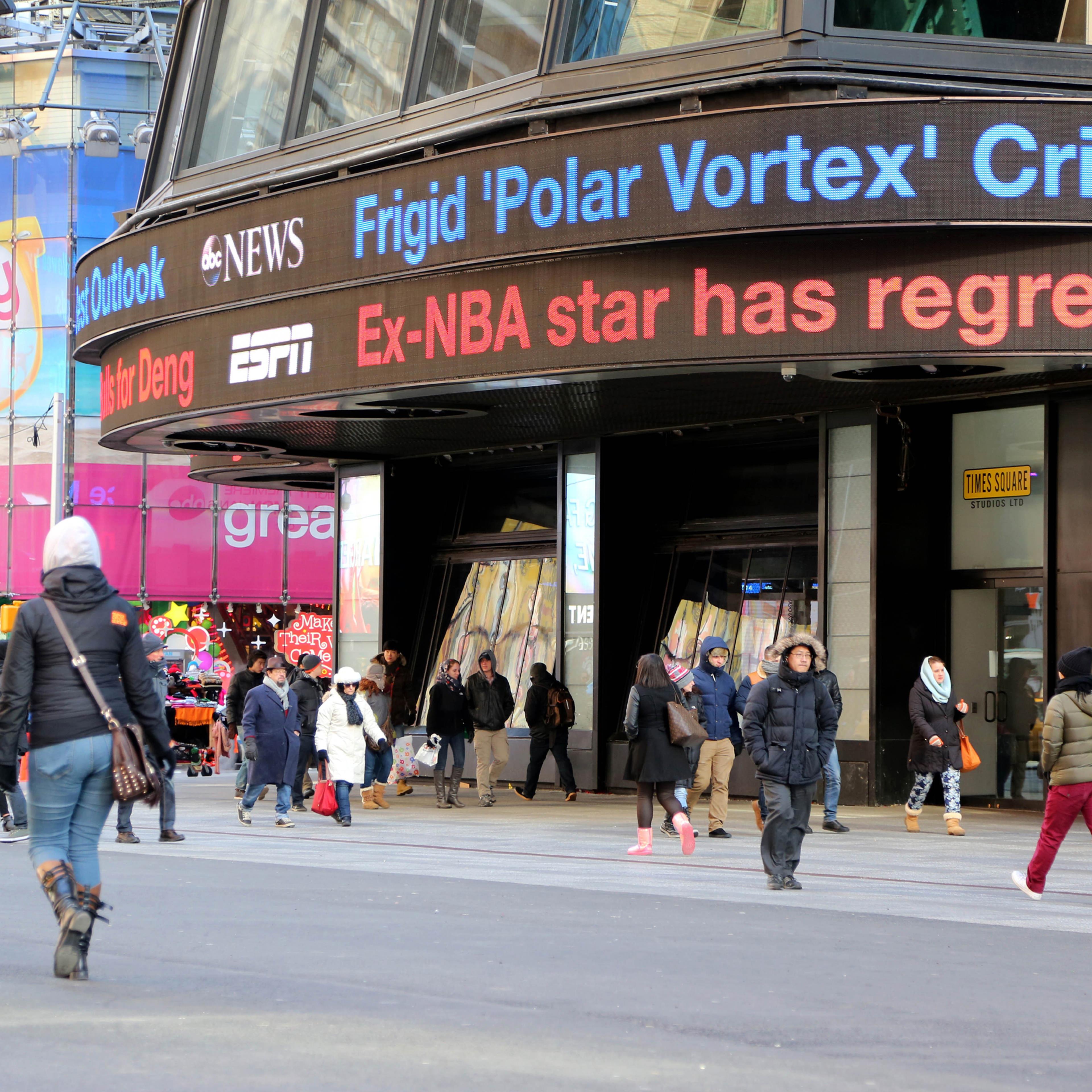 Polar Vortex drops over United States and Canada