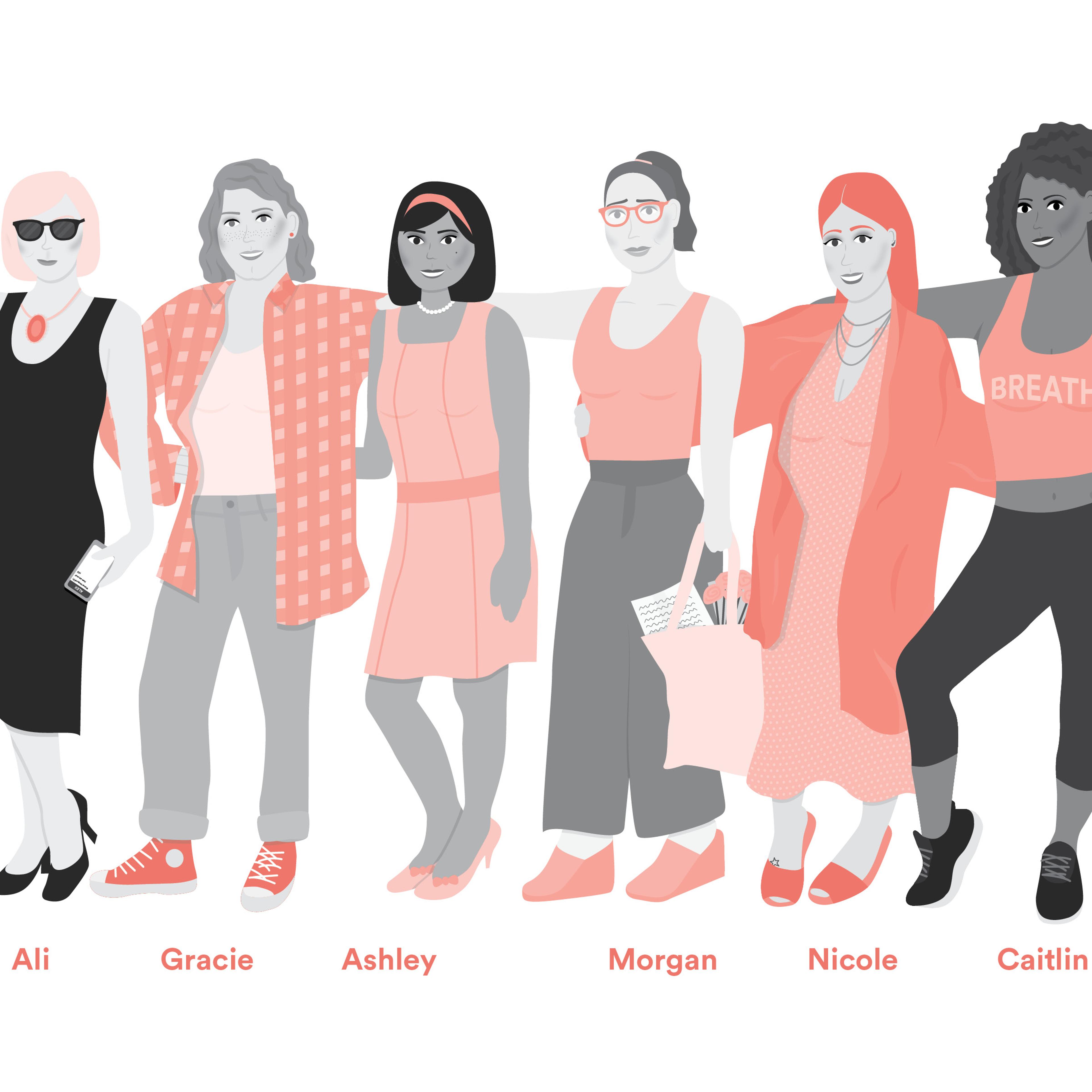 Illustration by Carolyn Bahar from the book, 'Hey, Ladies!'
