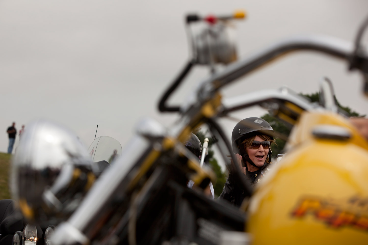 Sarah Palin, former GOP vice presidential candidate and Alaska governor, at the annual Rolling Thunder Memorial Day rally in which tens of thousands of motorcyclists ride through the nation's capital to honor US war veterans.
May 29, 2011 