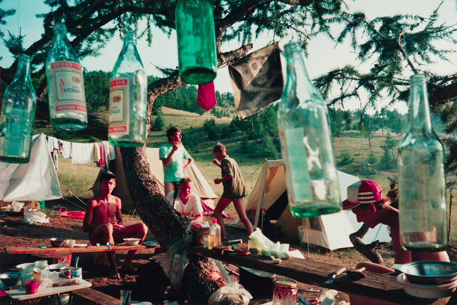 Camping at Lake Baikal, Siberia, 1993