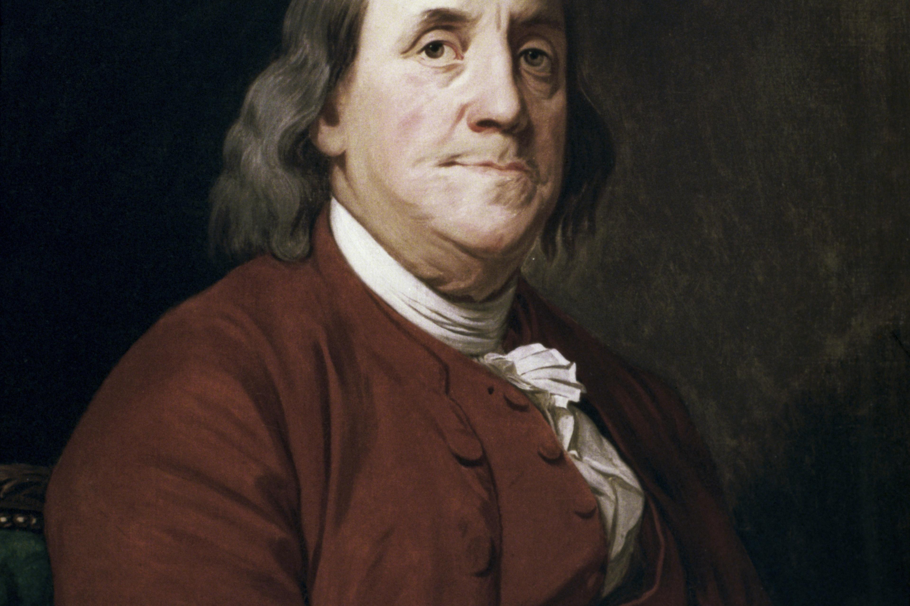 Portrait of Benjamin Franklin by Joseph Wright at Corcoran Gallery of Art in Washington, D.C.